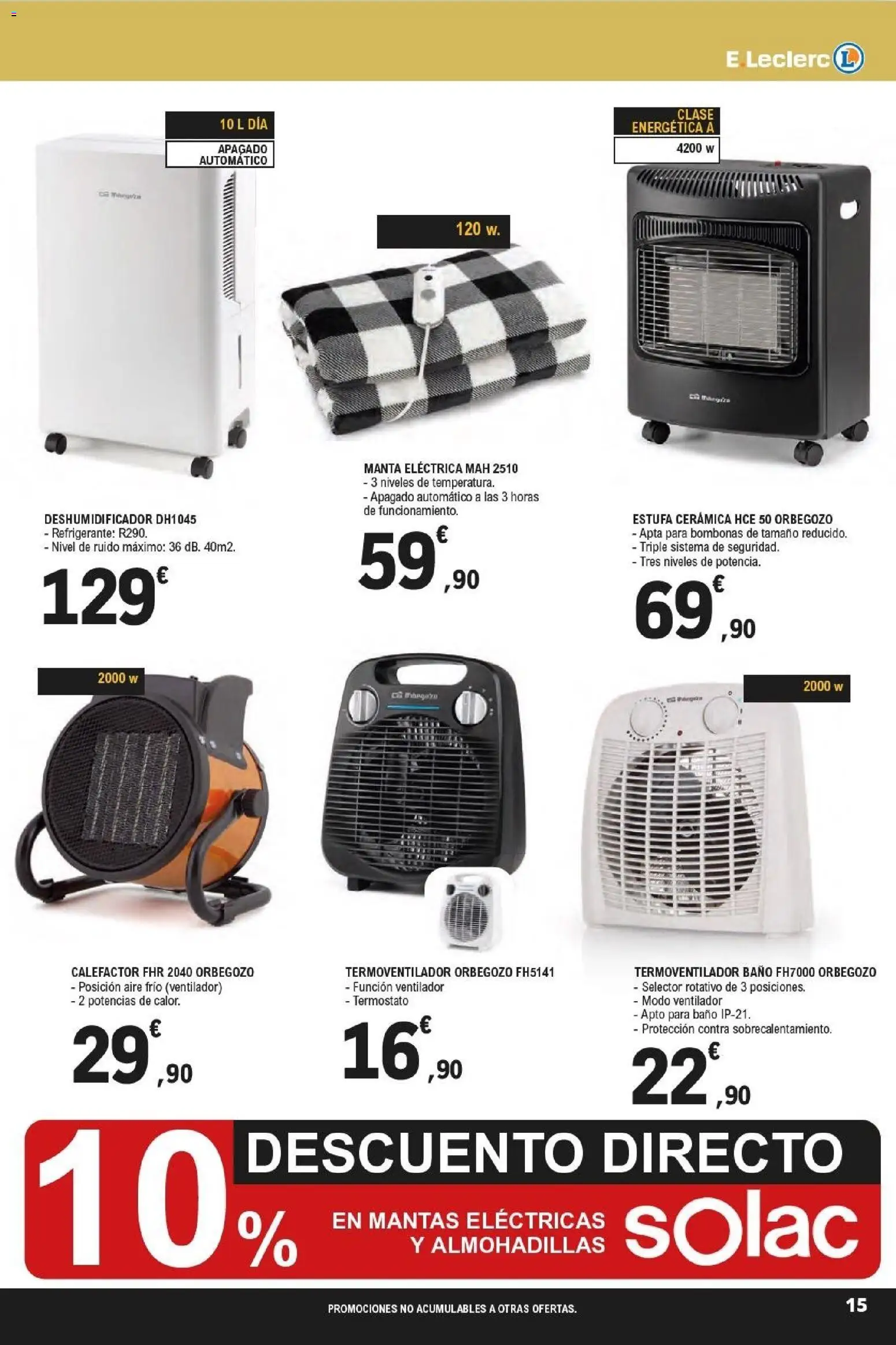 E.Leclerc folleto │ válido desde el 21.01.2026 | Página: 15 | Productos: Manta, Ventilador, Baño