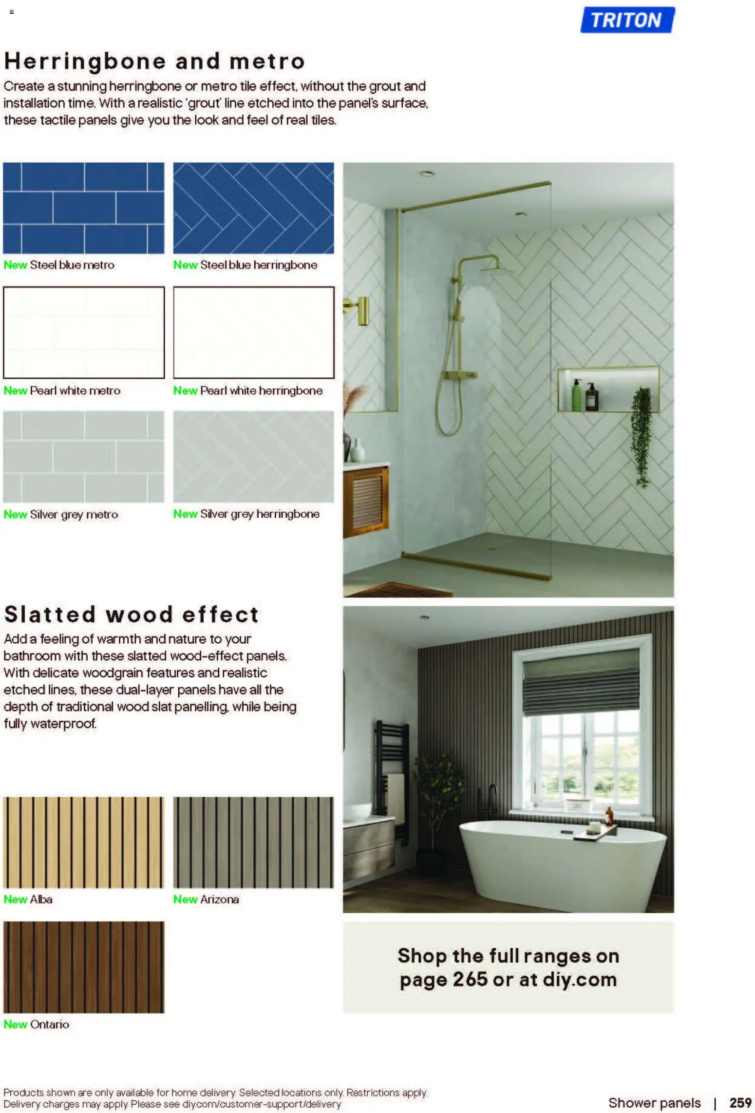 {H1} | Page: 259 | Products: Shower