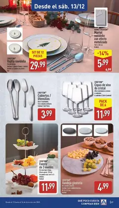 Vista previa Bandeja giratoria, De cristal o pizarra. Incluye 4 pies antideslizantes. Ø 32 x 2,5 cm. Unidad válido desde el 08.12.2025 | Página: 27 | Productos: Mantel, Vino, Βρεφικό κρεβάτι, Bandeja