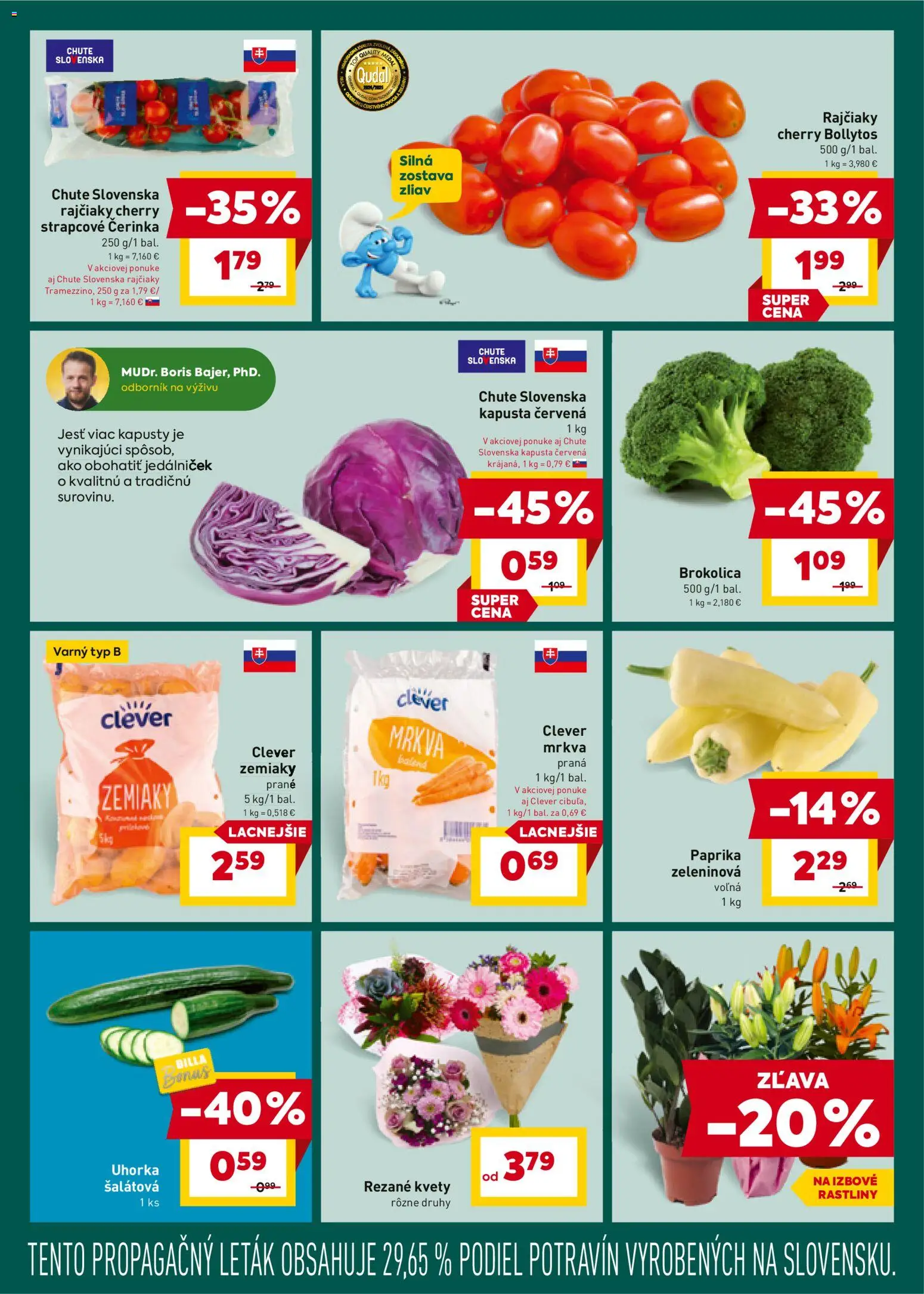 Nové Billa akcie – leták je platný od 05.11.2025 | Strana: 3 | Produkty: Kapusta, Brokolica, Zemiaky, Kvety