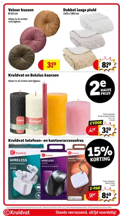 Velour kussen, Velour cushion Ø 40 cm. Alleen in de winkel verkrijgbaar. - Voorbeeld van een folder van Kruidvat, geldig van 06.01.2026 | Pagina: 89