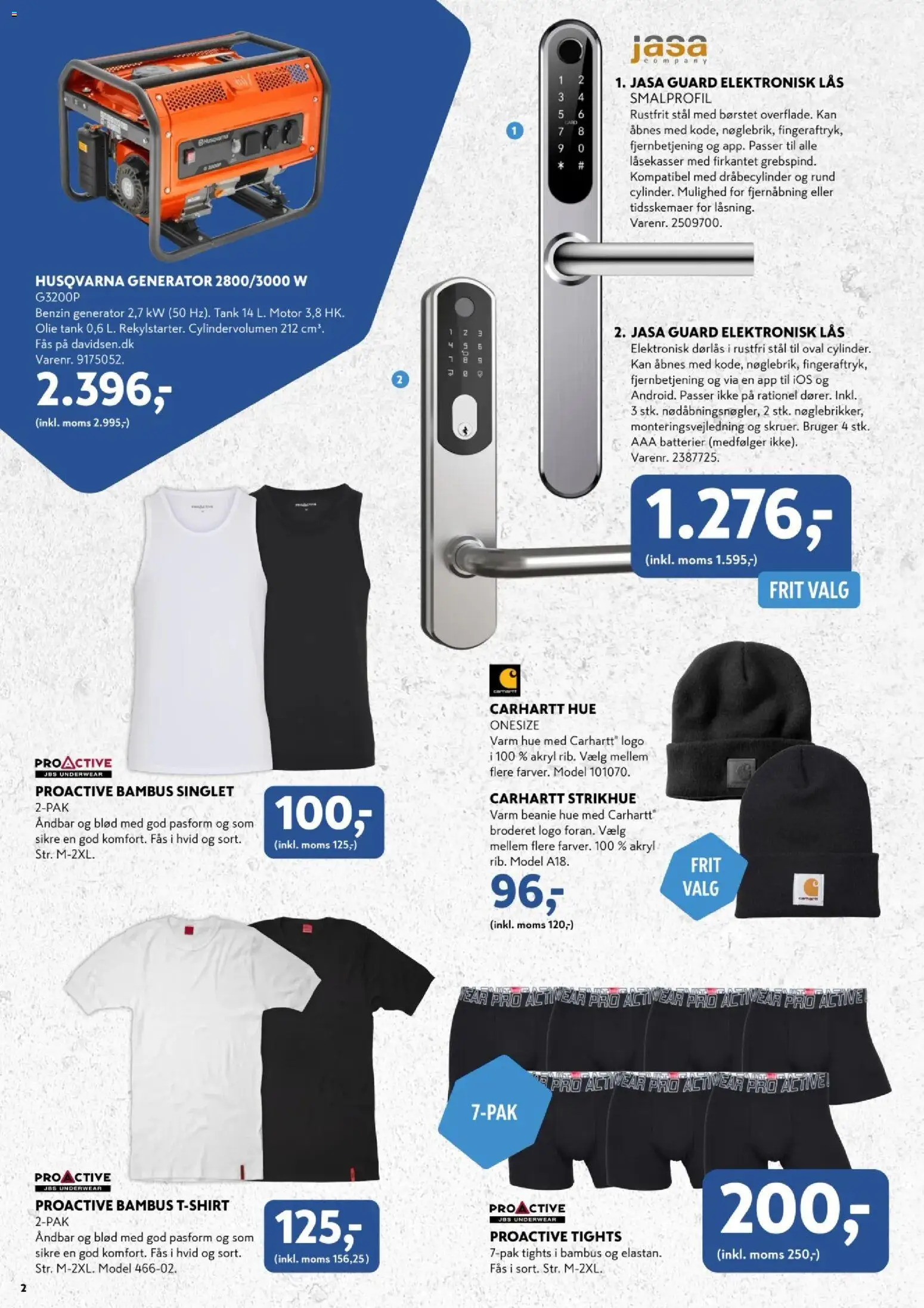 Davidsen tilbudsavis – gyldig fra 02.11.2025 | Side: 2 | Produkter: Olie, Batterier, Søm, Tights