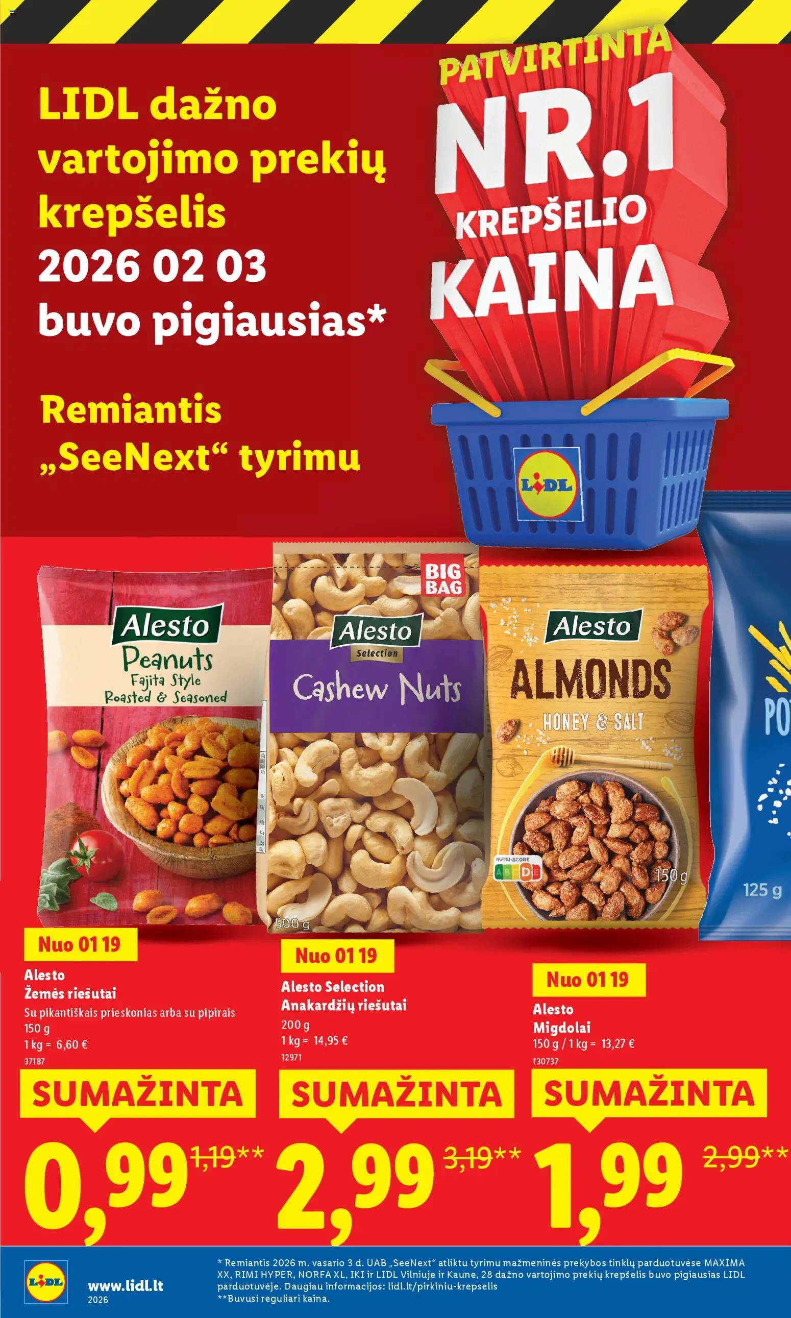 LIDL akcijos nuo 02.03.2026 | Puslapis: 30 | Prekių: Riešutai, Krepšelis