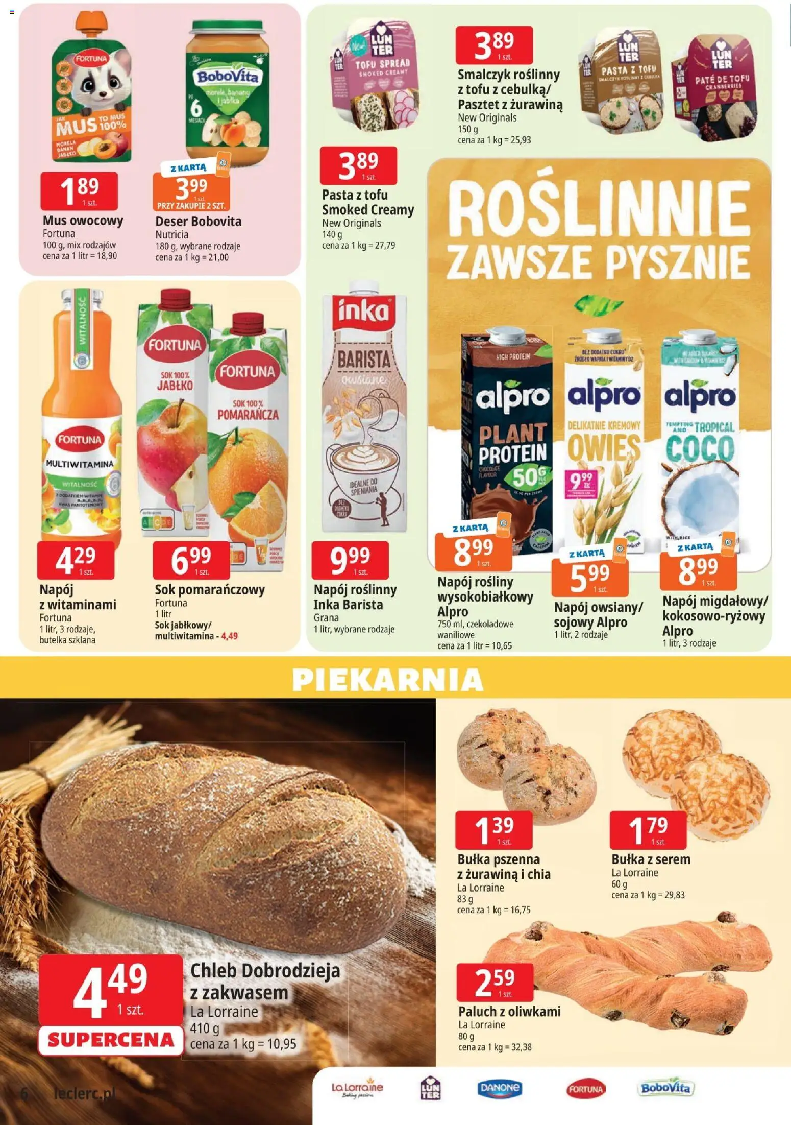 E.Leclerc Gazetka - Zielona Góra od 27.01.2026 | Strona: 6 | Produkty: Karta, Żurawina, Tofu, Sok