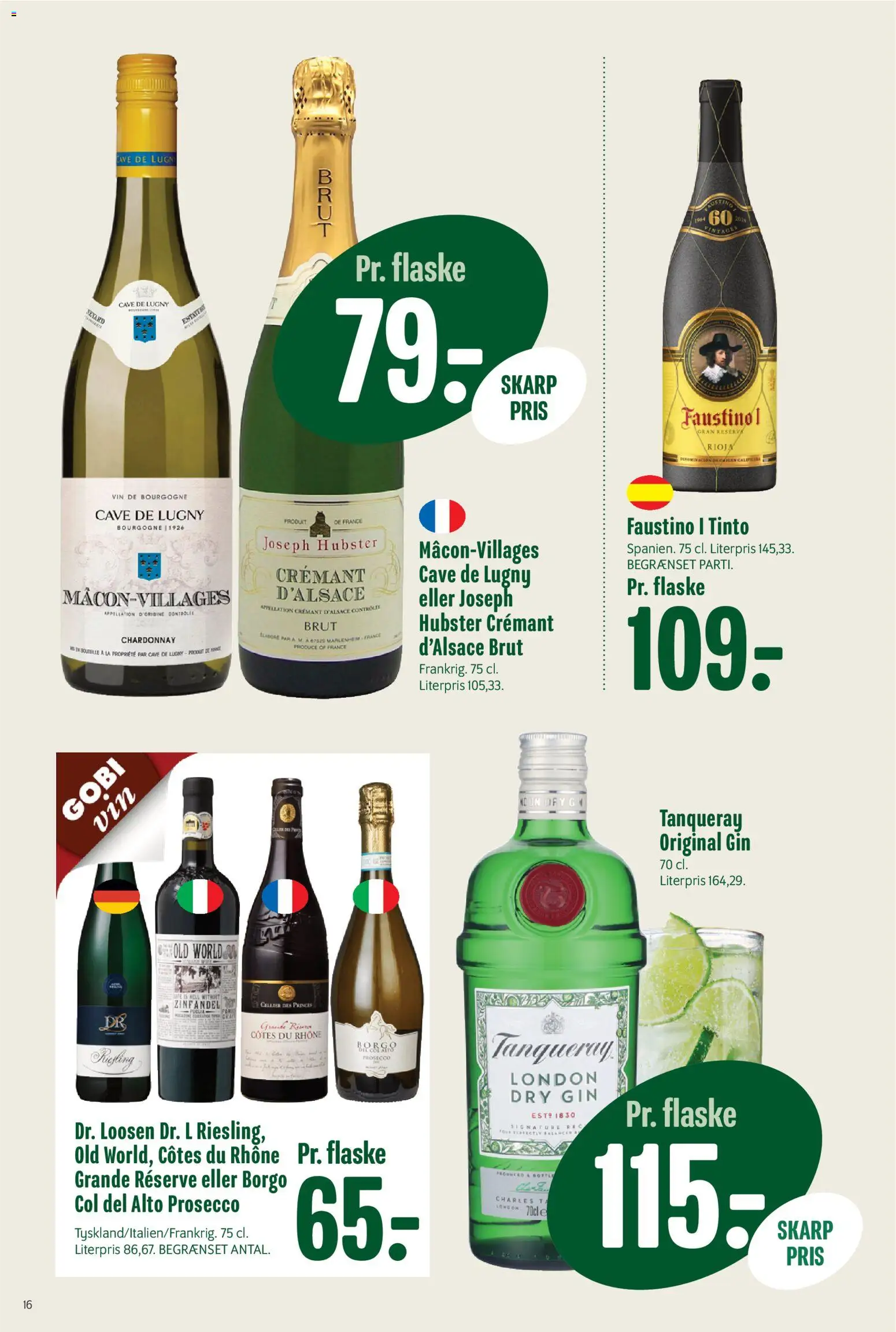 Min Købmand tilbudsavis – gyldig fra 27.12.2025 | Side: 16 | Produkter: Vin, Gin
