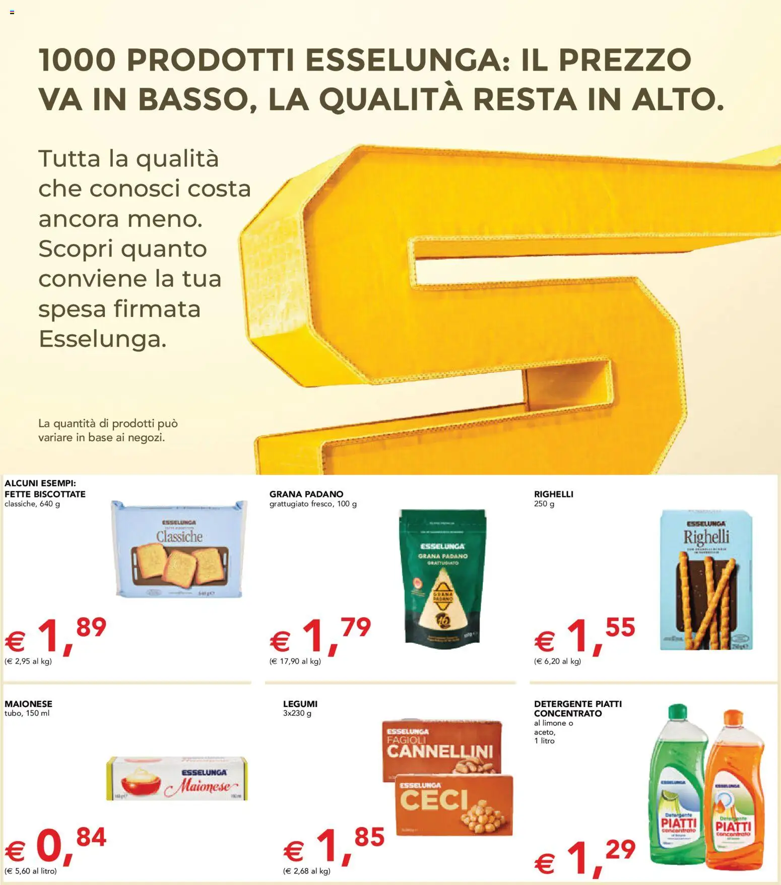 Volantino Esselunga S del 12.02.2026 | Pagina: 2 | Prodotti: Cannellini, Fagioli, Grana Padano, Fette biscottate