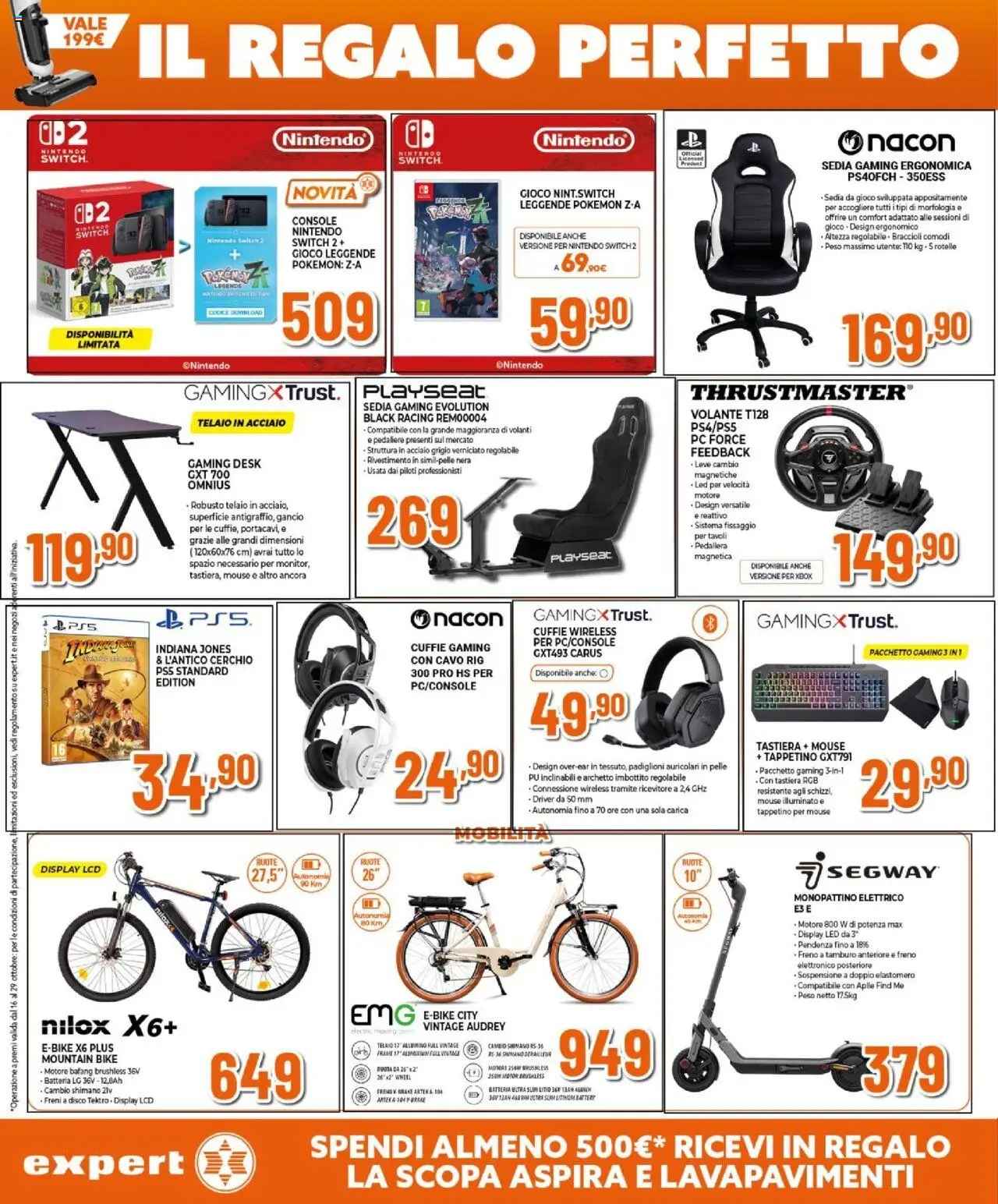 Volantino Expert del 16.10.2025 | Pagina: 23 | Prodotti: Auricolari, PC, Cavo, Sedia