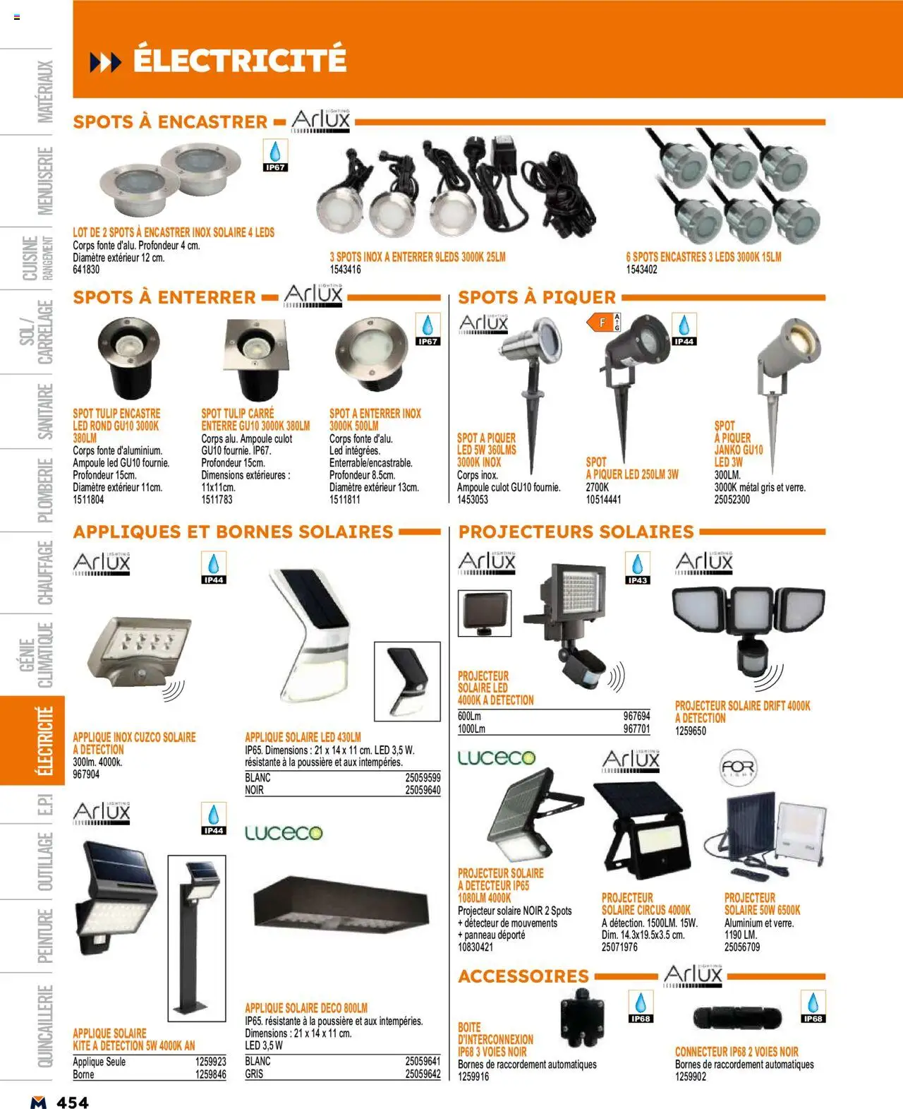  | Page: 454 | Produits: Connecteur, Projecteur solaire, Projecteur
