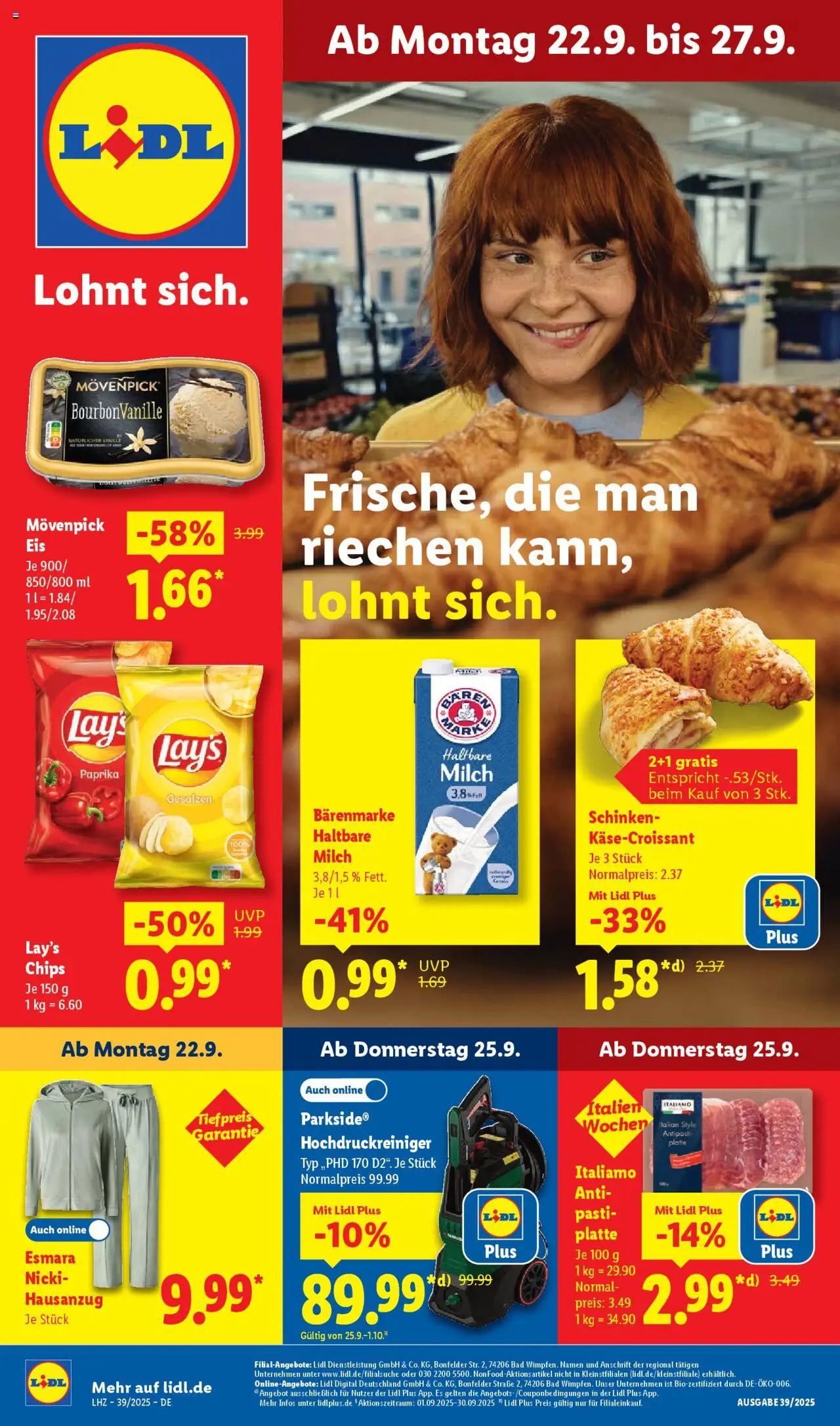Lidl Prospekt 	 – gültig ab 22.09.2025 | Seite: 1