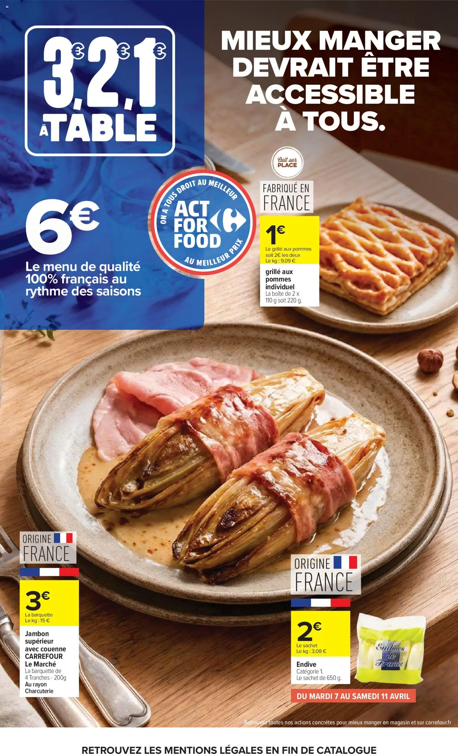 {H1} | Page: 32 | Produits: Table, Endives, Jambon, Pommes