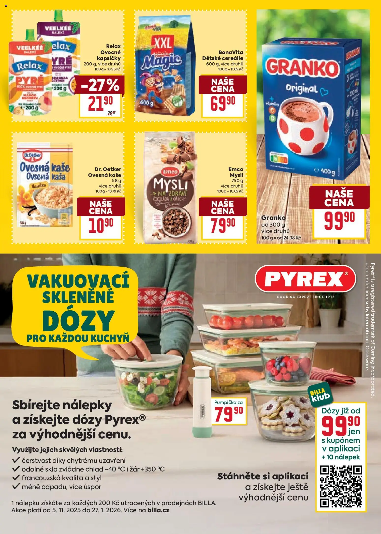 Billa Velký leták od 05.11.2025 | Strana: 27 | Produkty: Granko, Citron, Kaše, Mysli