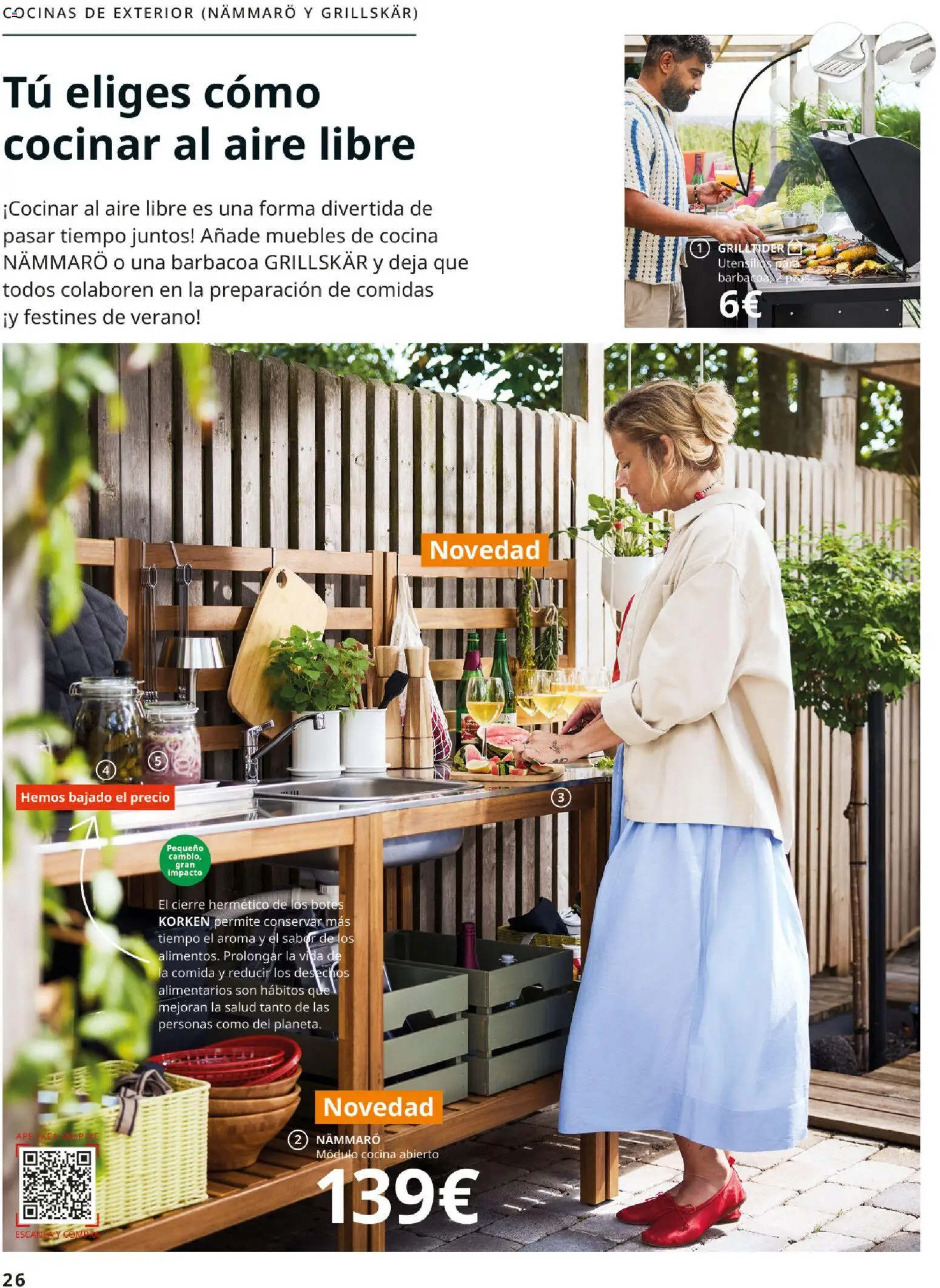 Catálogo IKEA Muebles de exterior │ válido desde el 17.12.2025 | Página: 26 | Productos: Muebles, Barbacoa, Cocina