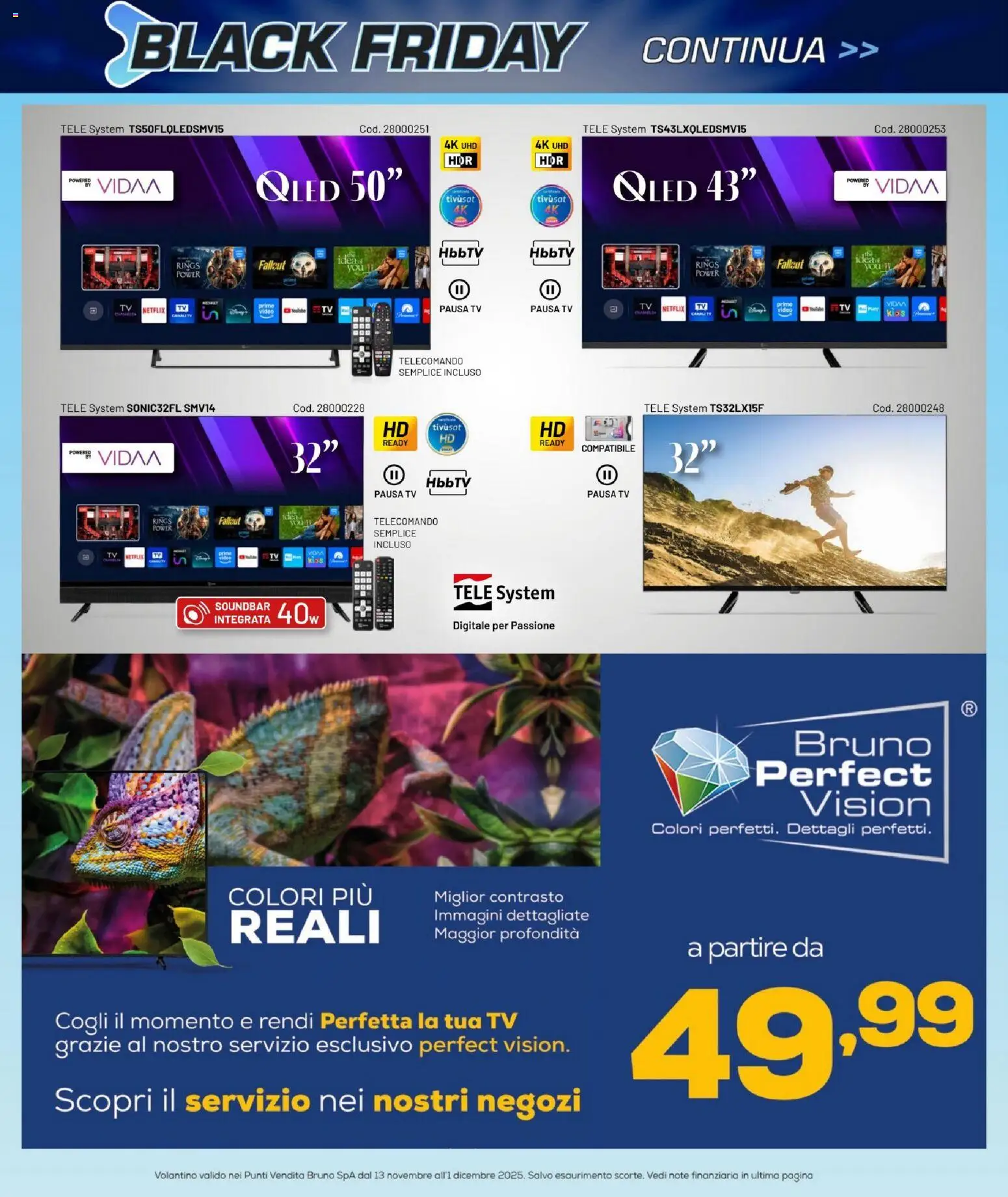 Volantino BRUNO del 13.11.2025 | Pagina: 44 | Prodotti: Telecomando, Soundbar, TV, Video