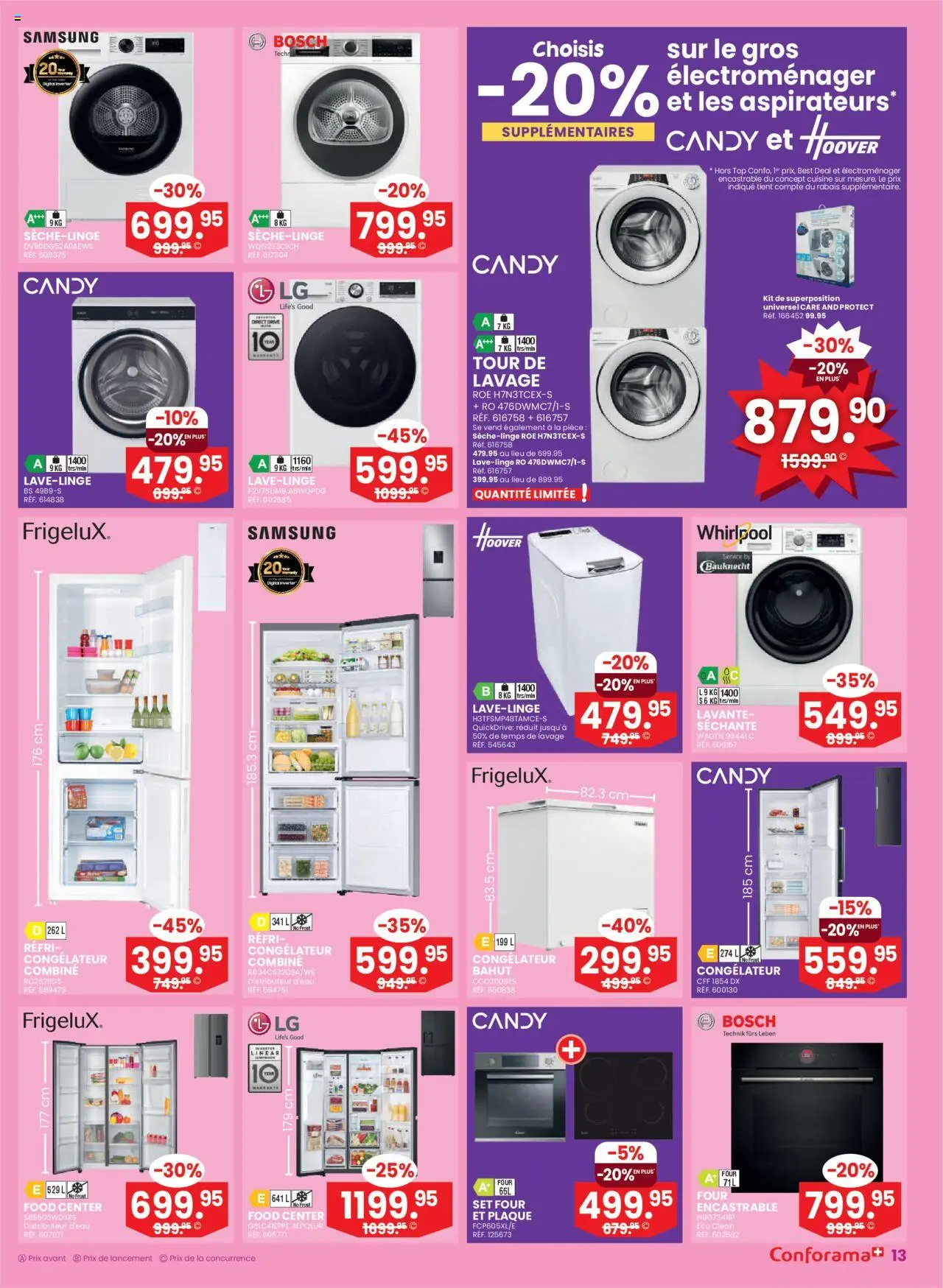 Conforama Aktionen FR – gültig ab 10.09.2025 | Seite: 13 | Produkte: Top, Samsung, Bosch