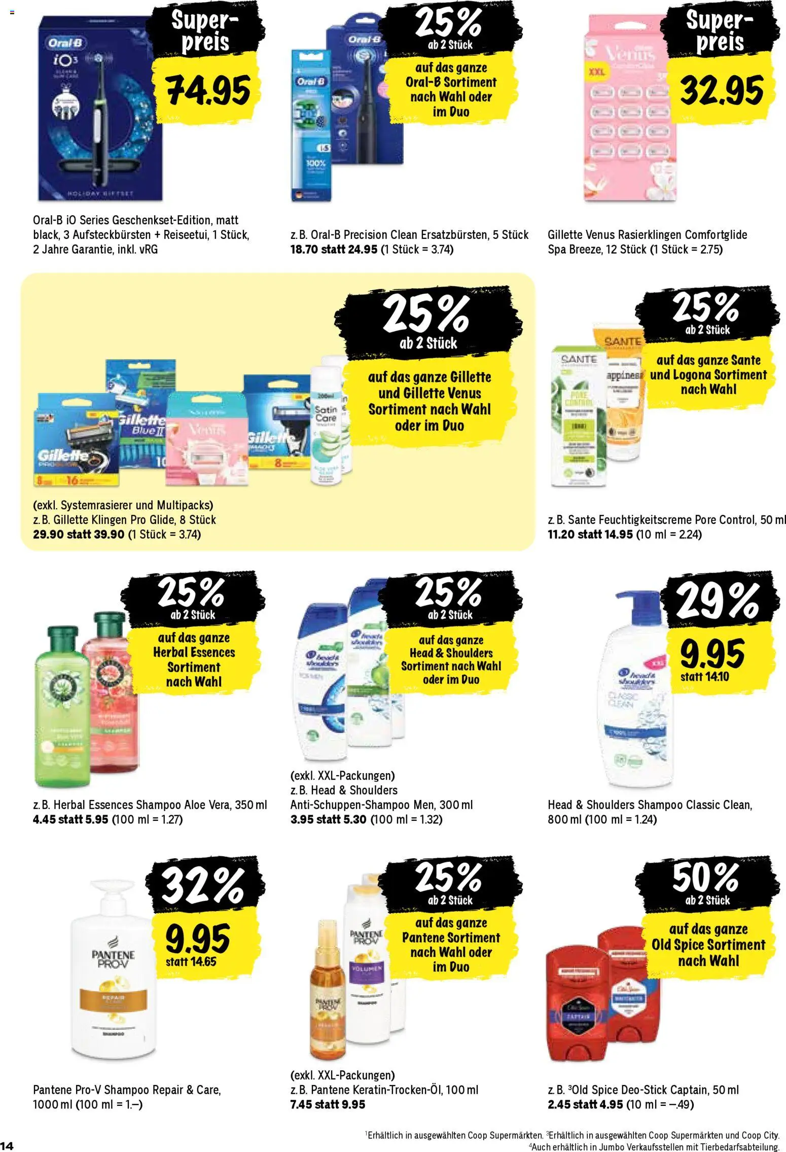 Coop Aktionen – gültig ab 30.10.2025 | Seite: 14 | Produkte: Shampoo, Deodorant