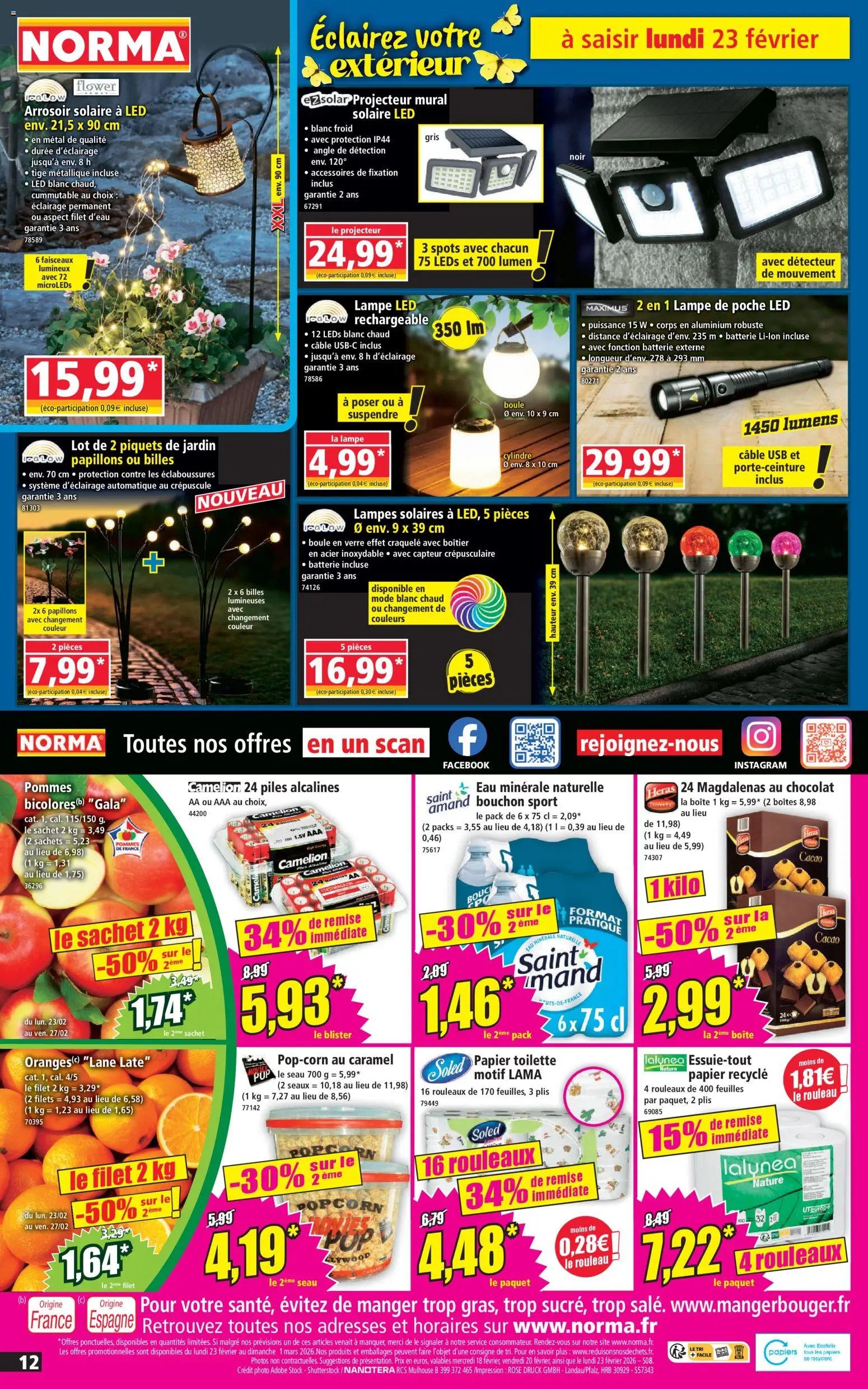 {H1} | Page: 12 | Produits: Eau minérale, Rouleau, Arrosoir, Lampe