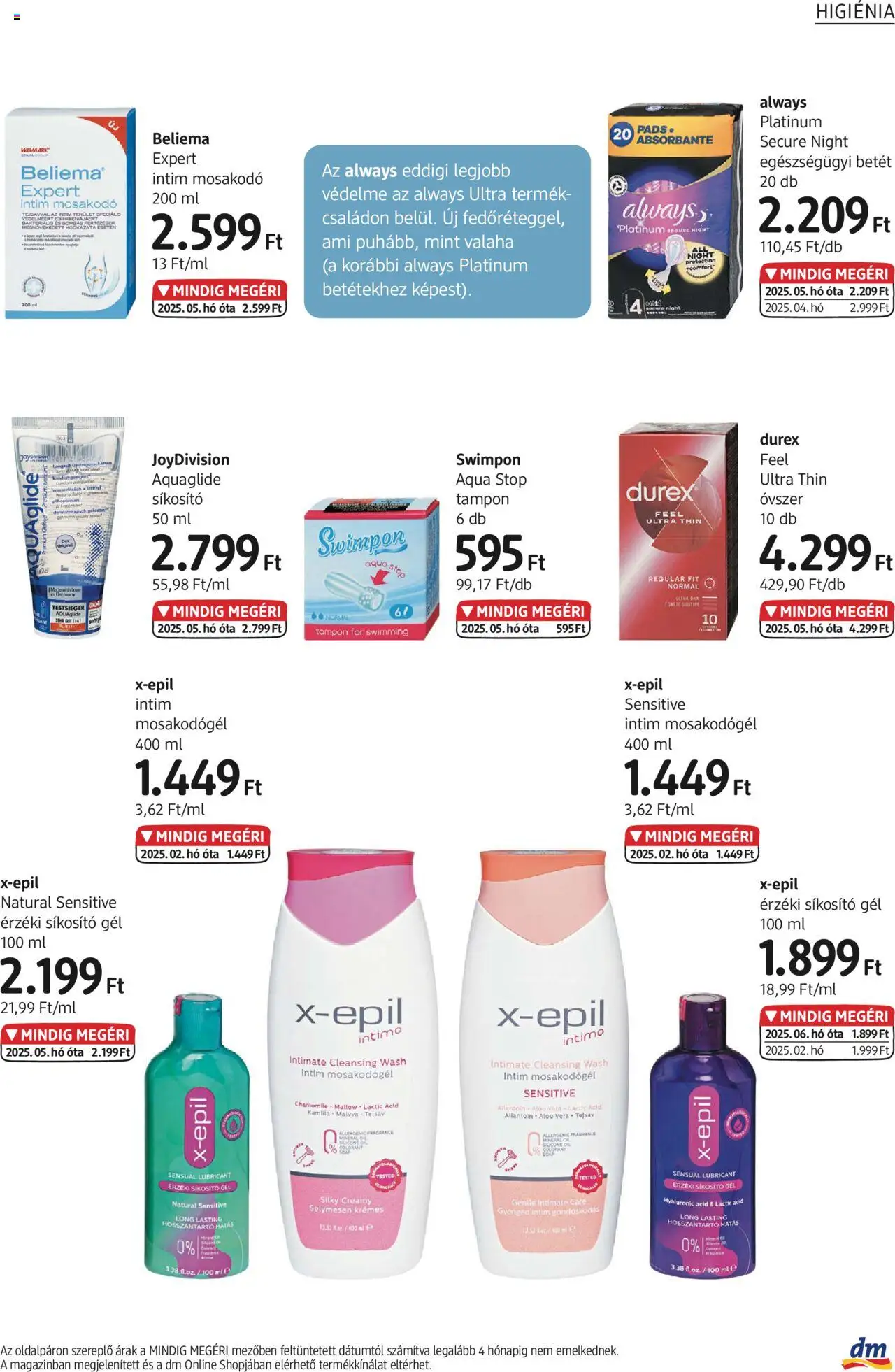 DM Drogerie Markt akciós ujság - amely érvényes a következő dátumtól: 05.06.2025 | Oldal: 15 | Termékek: Sikosító, Óvszer