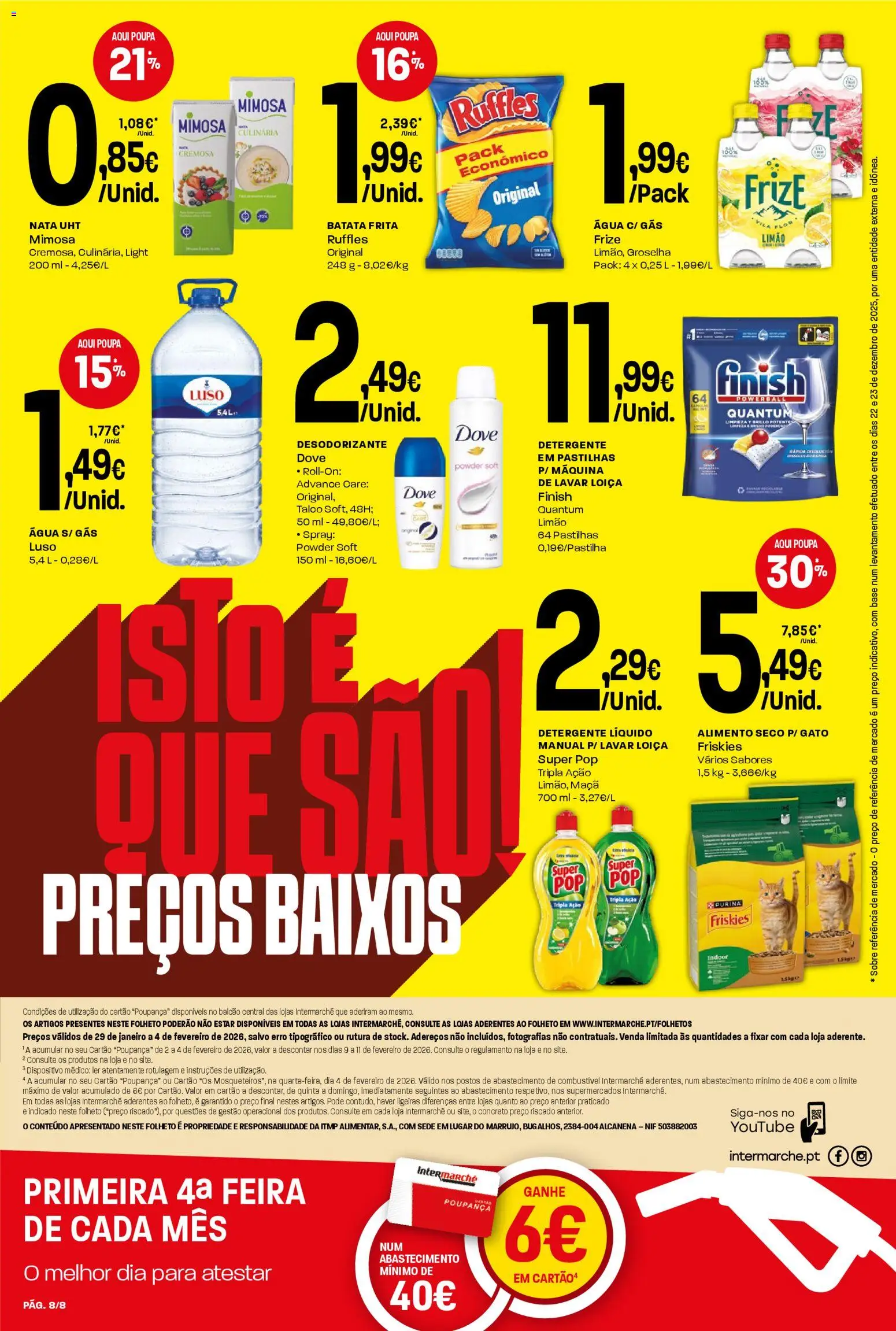 Intermarché Folheto Mini │ válido de 29.01.2026 | Página: 8 | Produtos: Agua, Batata frita, Maça, Nata