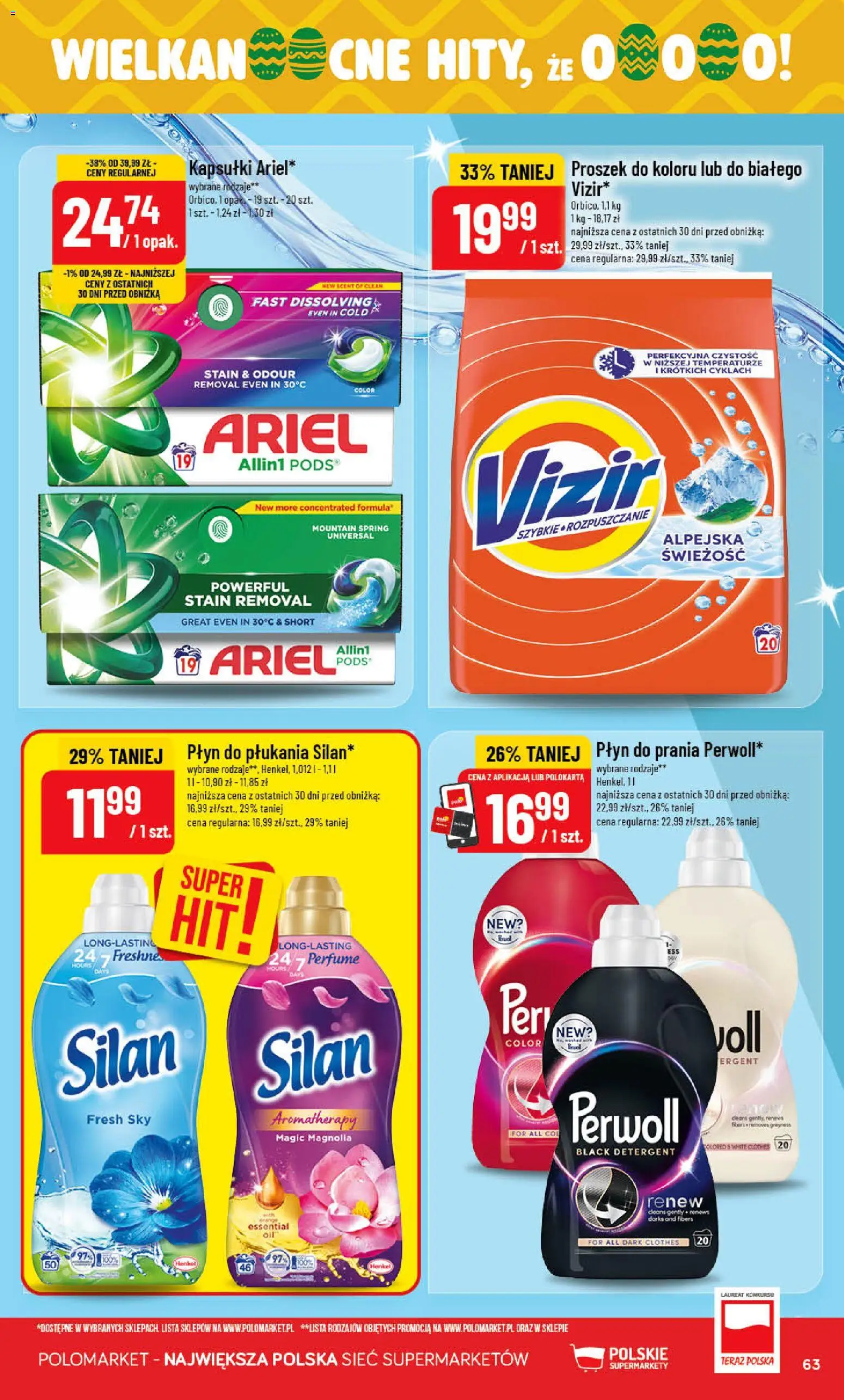 POLOmarket gazetka od 25.03.2026 | Strona: 63 | Produkty: Ariel, Detergent