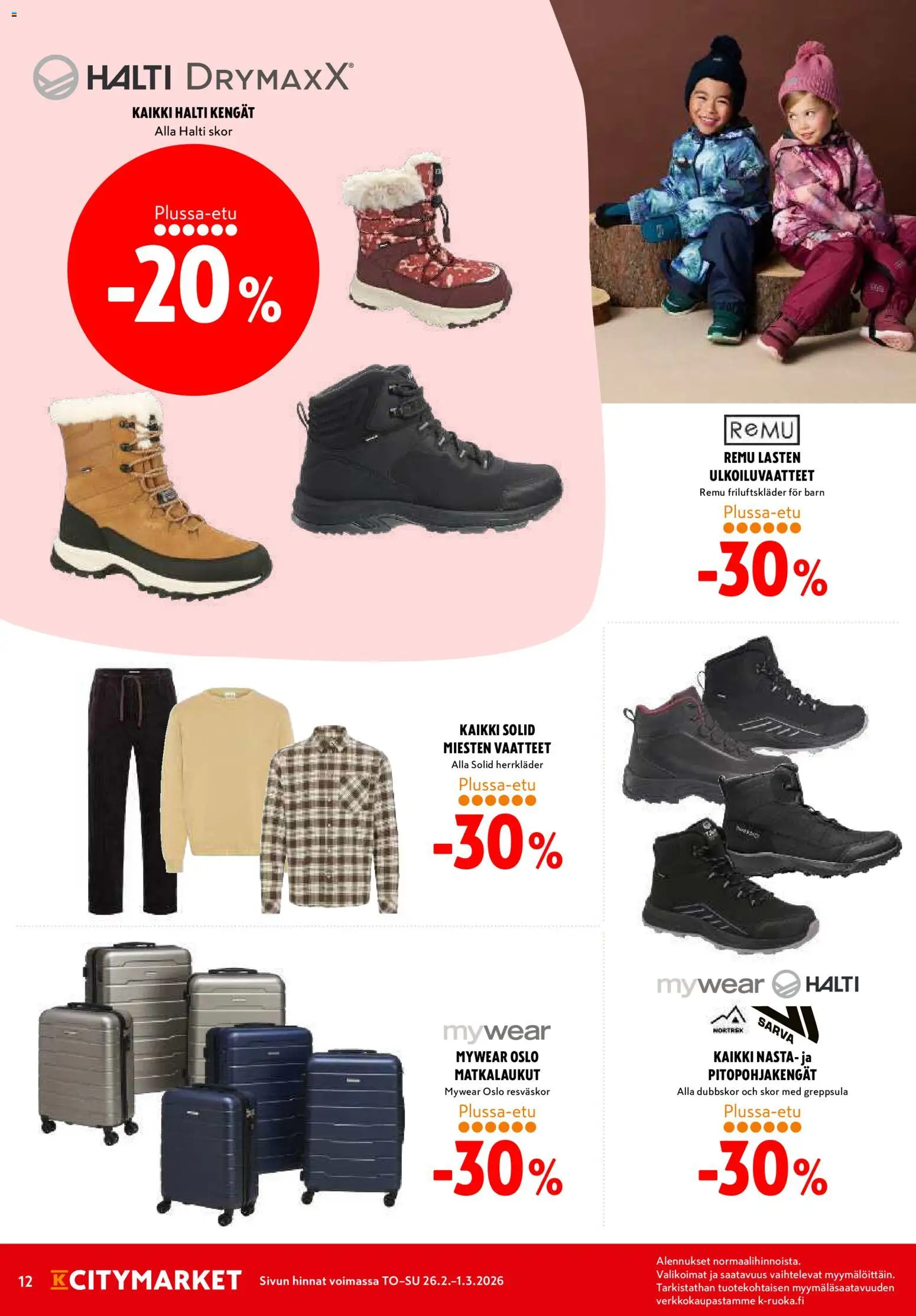 K-Citymarket tarjoukset – voimassa 26.02.2026 alkaen | Sivu: 12 | Tuotteet: Vaatteet