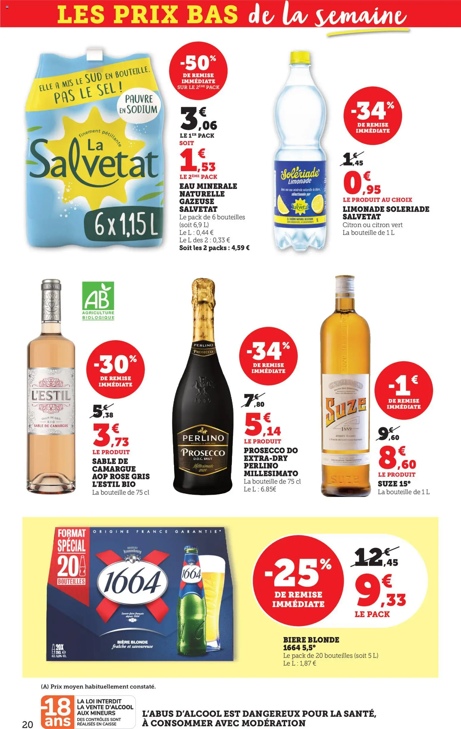 {H1} | Page: 21 | Produits: Eau minérale, Citron, Citron vert, Bière