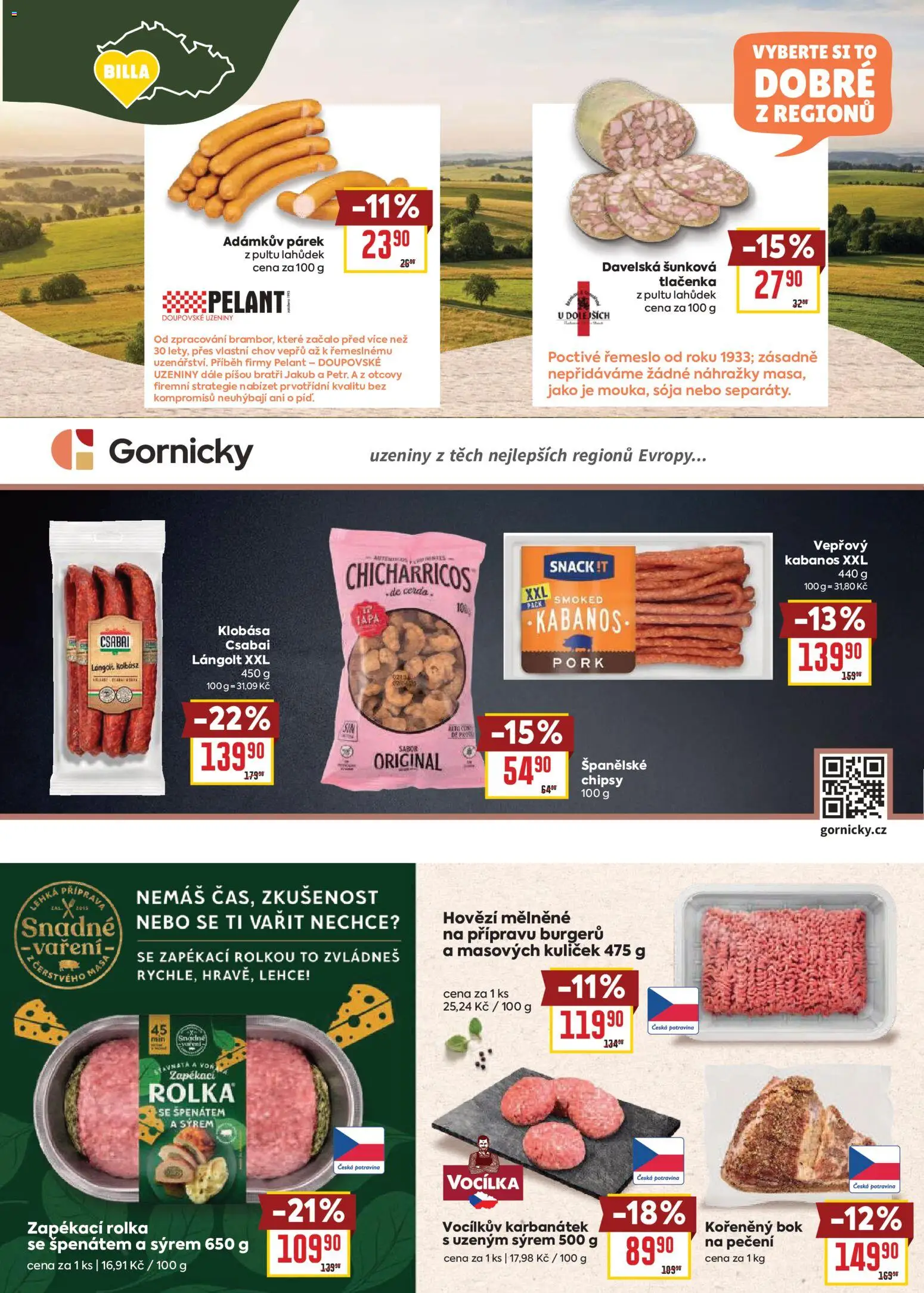 Billa leták - Vaše oblíbené značky od 25.02.2026 | Strana: 5 | Produkty: Hovězí, Uzeniny, Tlačenka, Chipsy