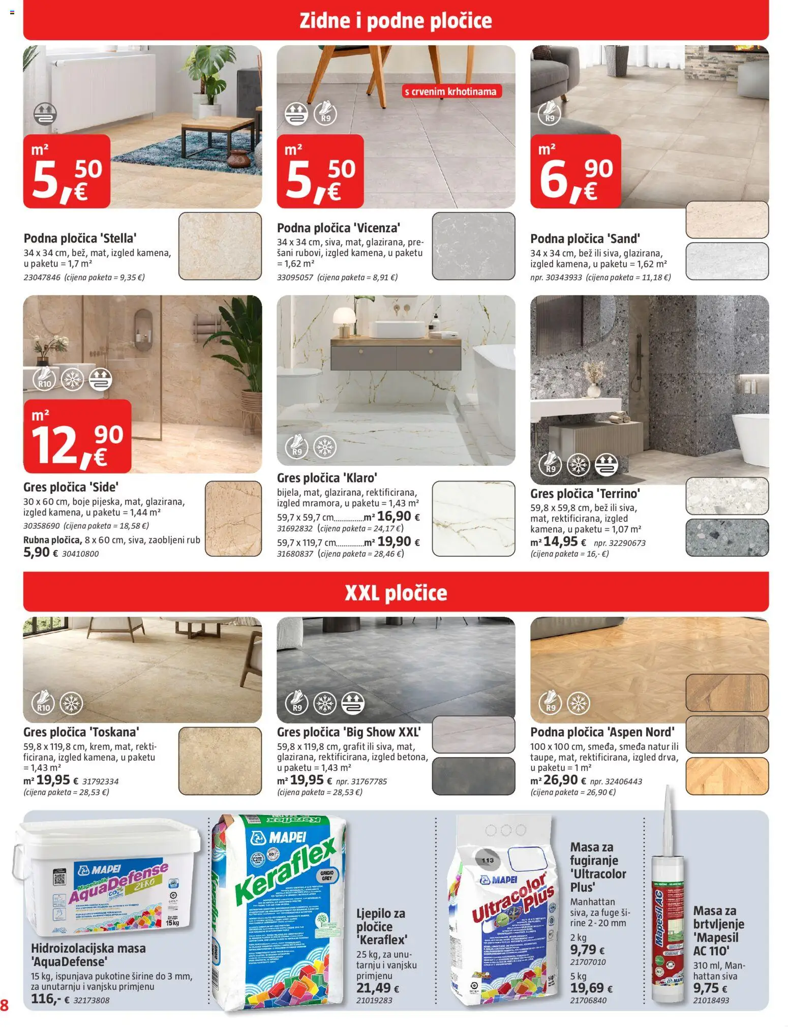 Bauhaus katalog | vrijedi od 05.03.2026 | Stranica: 8 | Proizvodi: Pločice, Ljepilo