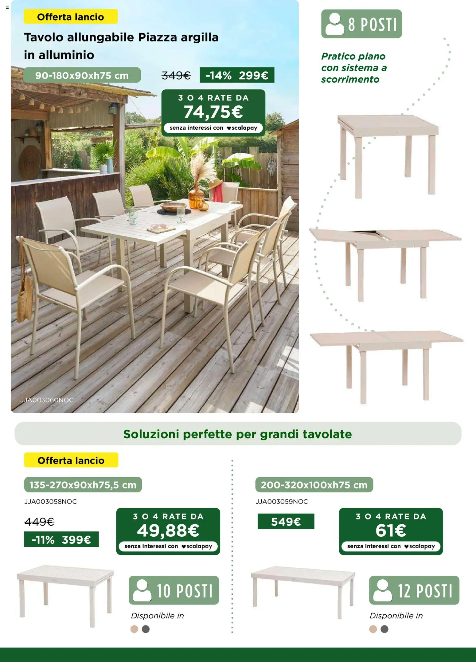 Volantino Kasanova del 21.03.2026 | Pagina: 4 | Prodotti: Alluminio, Tavolo