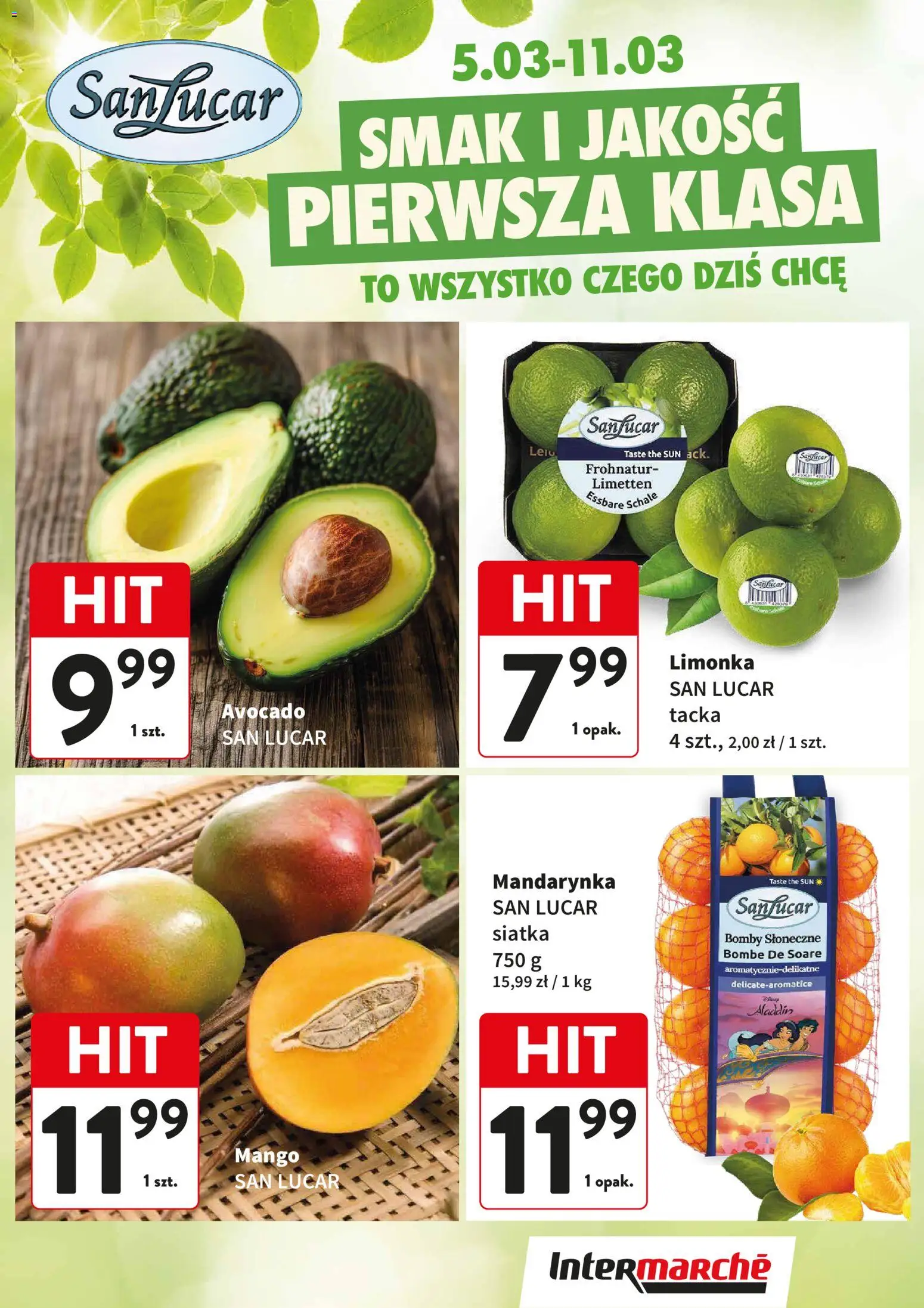 Intermarche gazetka - Świeży Hit od 05.03.2026 | Strona: 1 | Produkty: Mango, Limonka, Siatka