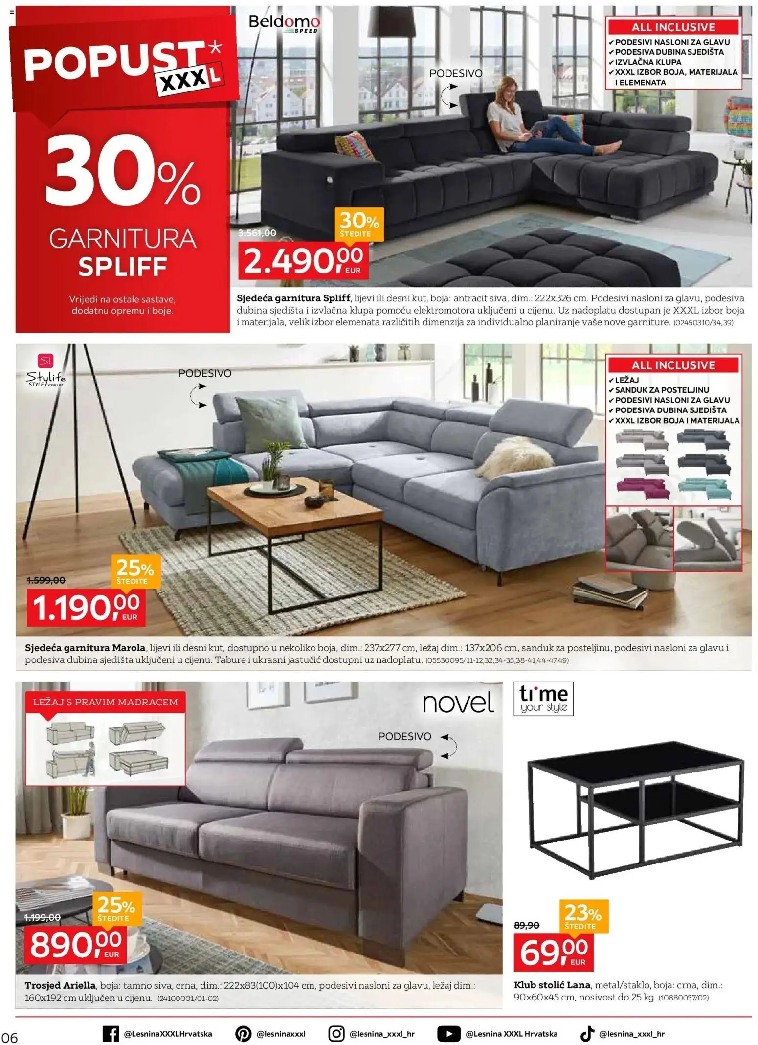 Lesnina katalog | vrijedi od 30.03.2026 | Stranica: 6 | Proizvodi: Trosjed, Stolić, Tabure