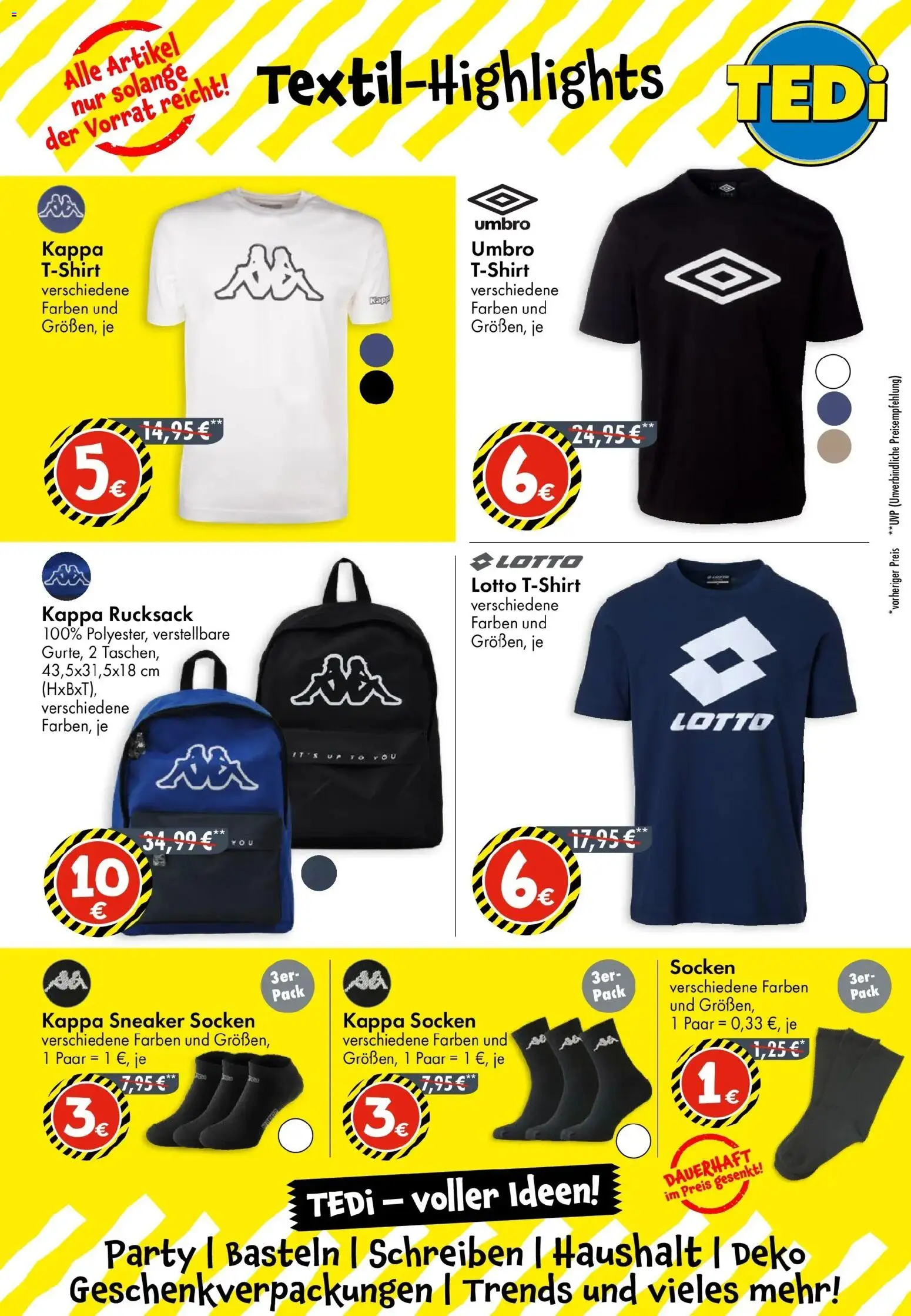 TEDi Neueröffnung Berlin Prerower Pl. 1 – gültig ab 18.02.2026 | Seite: 2 | Produkte: Socken, Rucksack