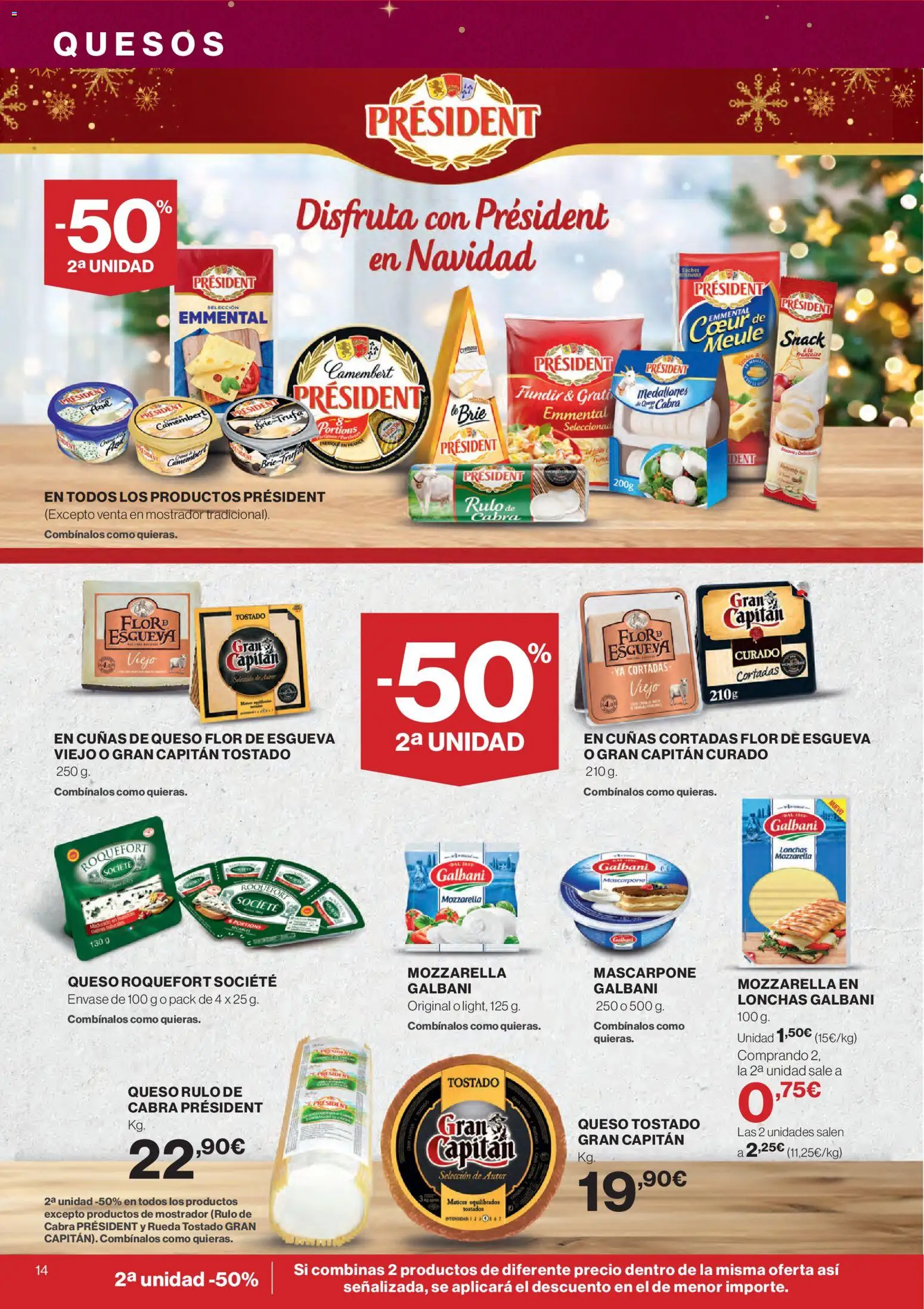 Hipercor catálogo │ válido desde el 18.12.2025 | Página: 14 | Productos: Medallones, Queso