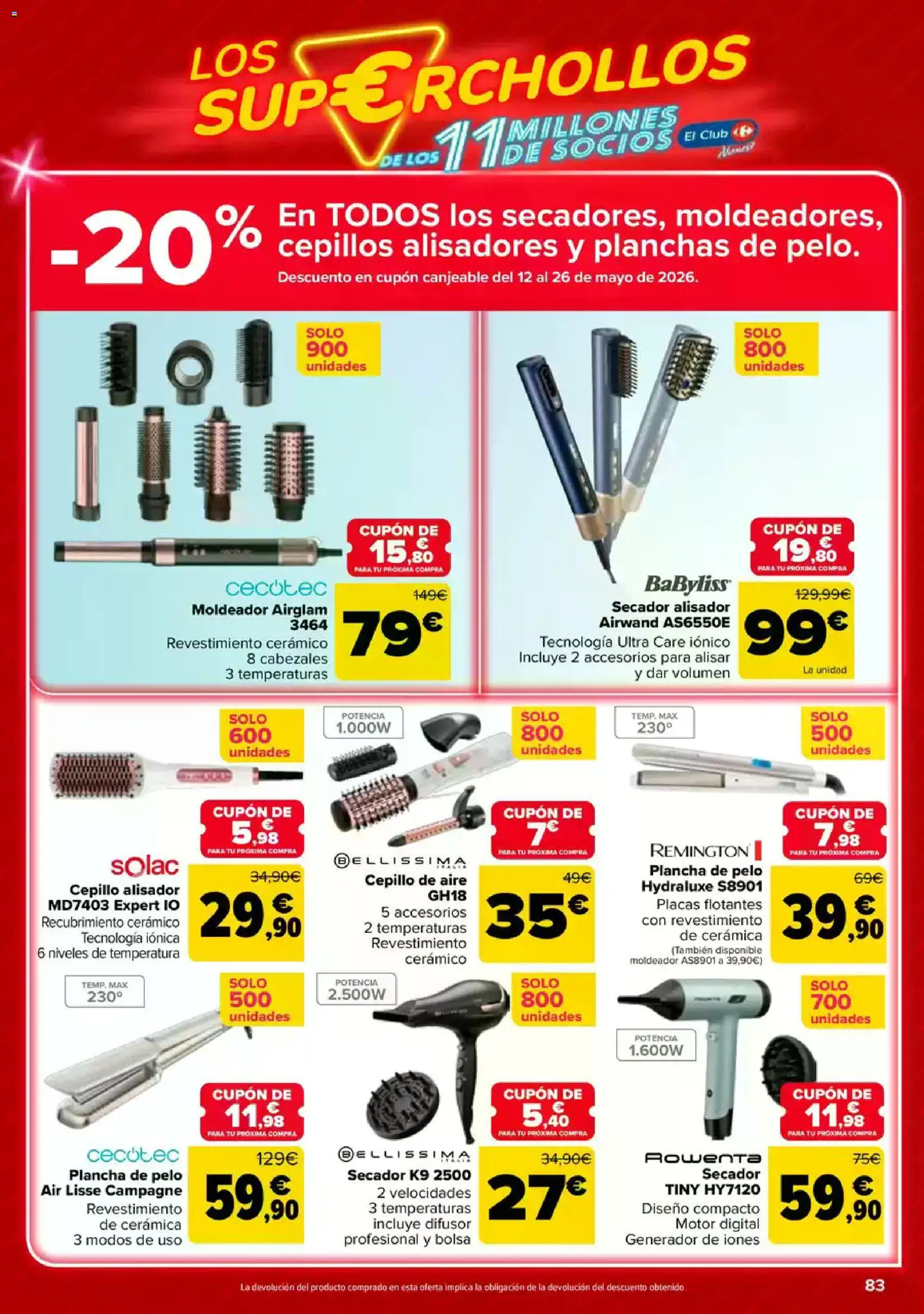 Carrefour folleto │ válido desde el 23.04.2026 | Página: 82 | Productos: Cepillo, Bolsa, Plancha, Plancha de pelo
