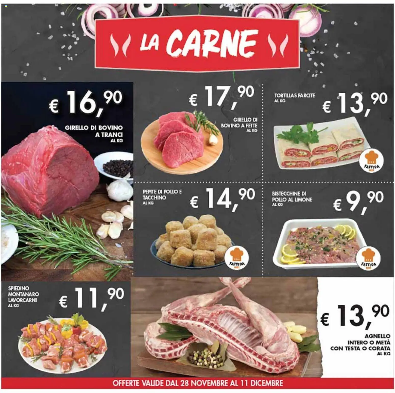 Volantino Coal del 28.11.2025 | Pagina: 4 | Prodotti: Bovino, Pollo, Girello, Agnello