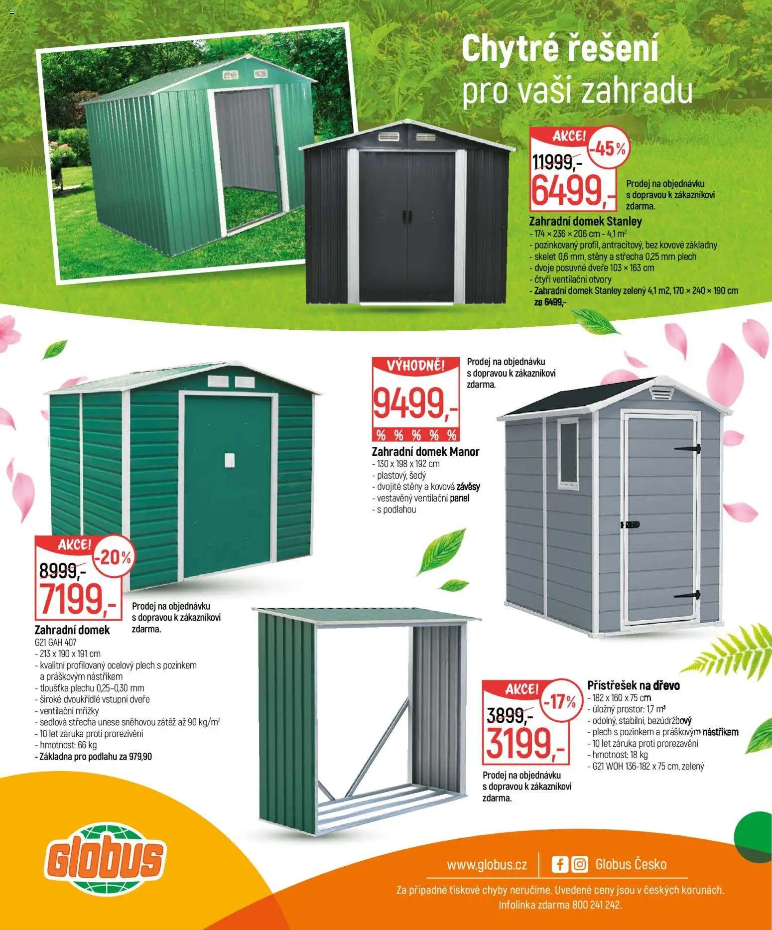 Globus leták - Zahrada od 18.02.2026 | Strana: 16 | Produkty: Globus, Plech, Zahradní domek, Závěsy