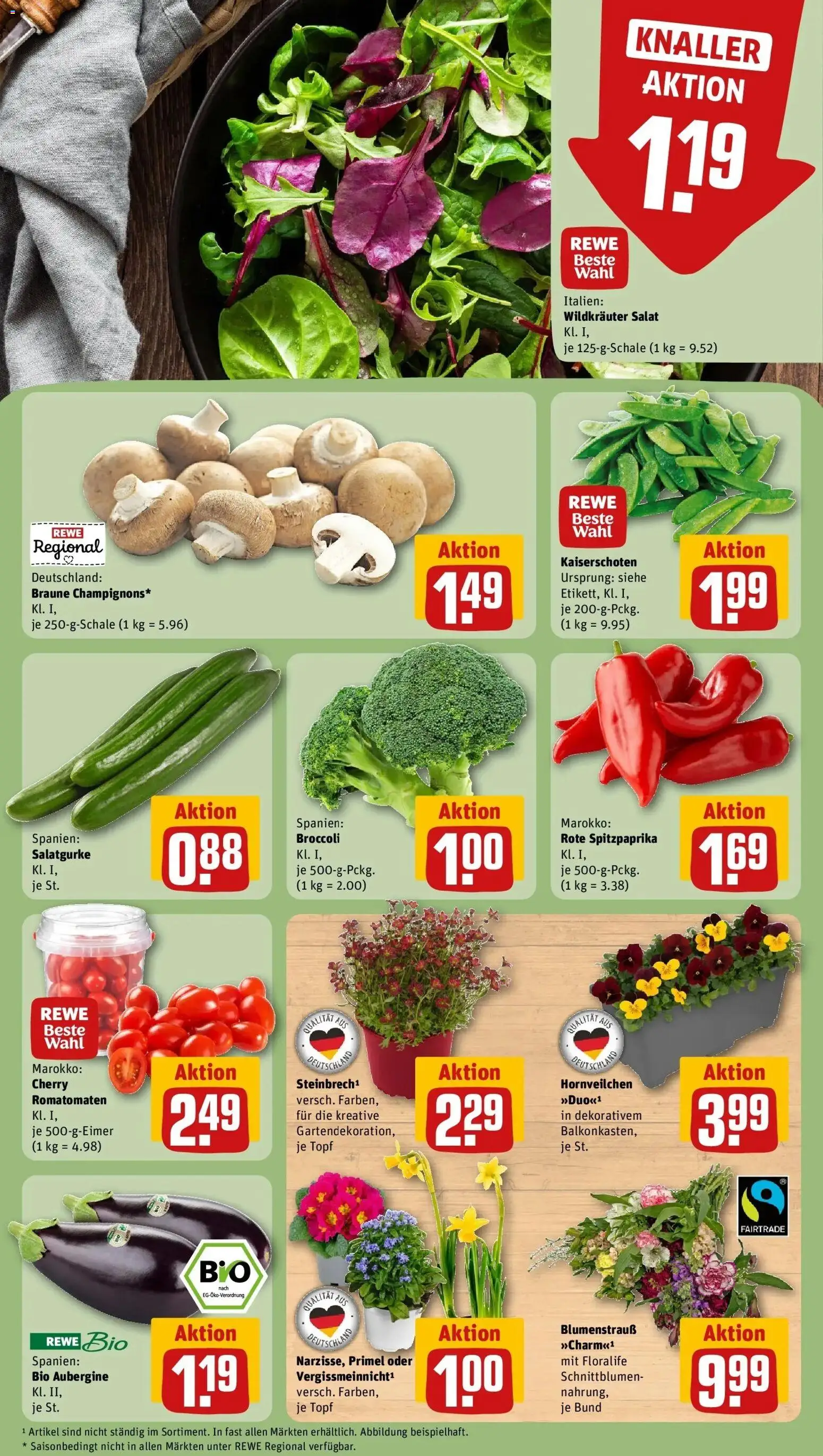 Rewe Prospekt Saulheim	 – gültig ab 09.03.2026 | Seite: 7 | Produkte: Aubergine, Salat