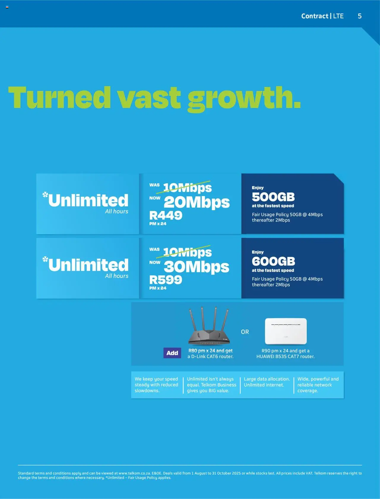 New Telkom catalogue – valid from 01.08.2025 | Page: 5 | Products: Data