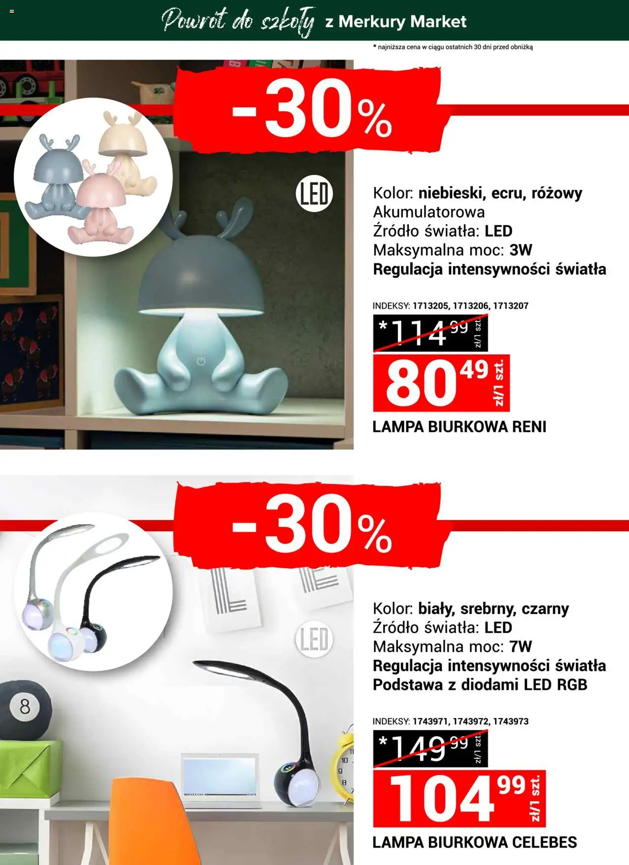 Merkury Market Gazetka - Powrót do szkoły od 23.08.2025 | Strona: 22 | Produkty: Lampa