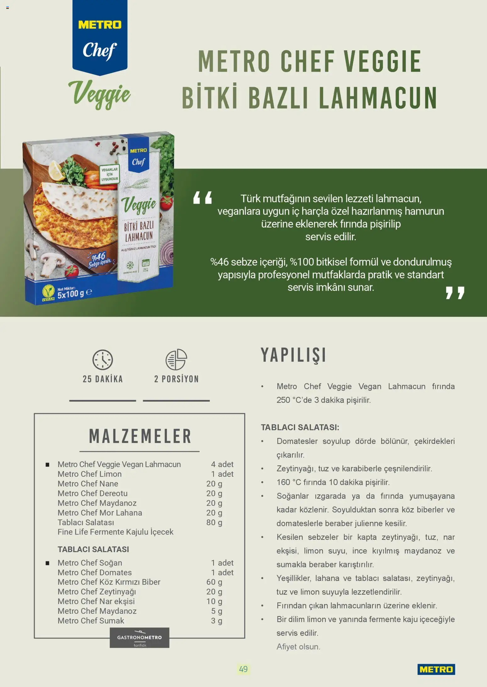 Metro - Bitki Bazlı ve Vegan 2025 - 21.10.2025 tarihinden itibaren geçerlidir | Sayfa: 49 | Ürünler: Domates, Tuz, Limon, Sebzeler