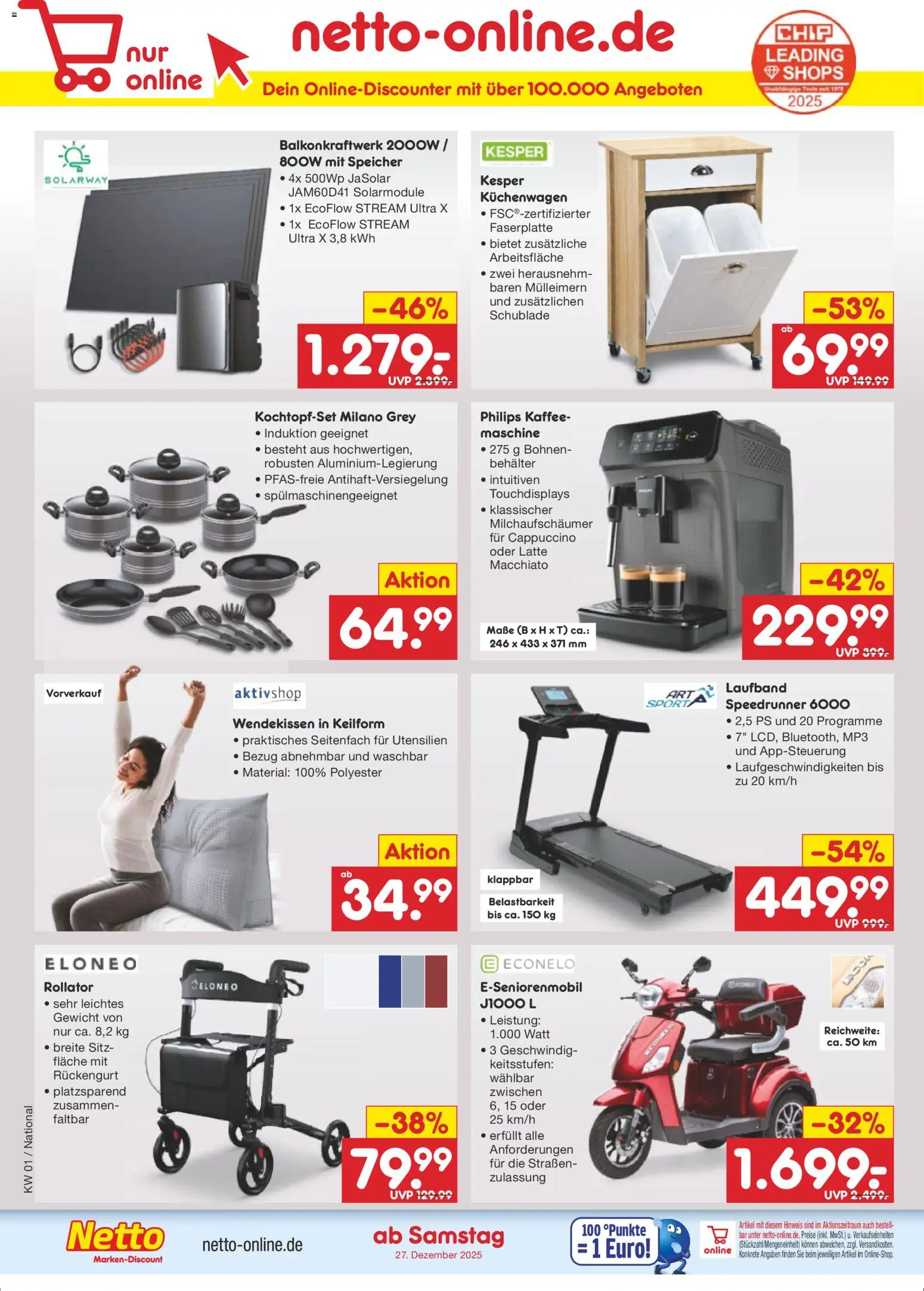 Netto Marken-Discount Prospekt 	 – gültig ab 29.12.2025 | Seite: 44 | Produkte: Philips, Gewicht, Kaffee, MP3