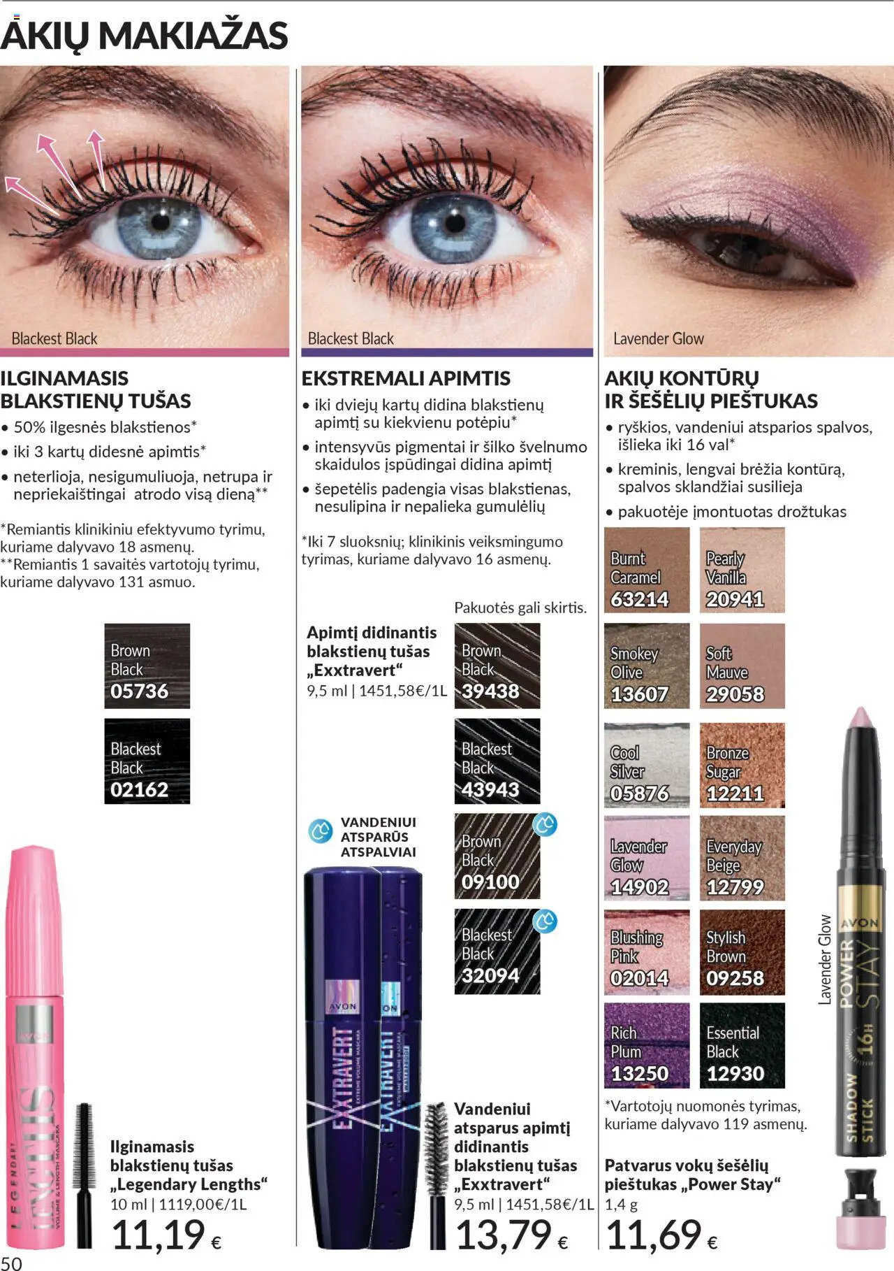 AVON akcijos nuo 01.10.2025 | Puslapis: 50 | Prekių: Drožtukas, Makiažas, Šepetėlis, Tušas