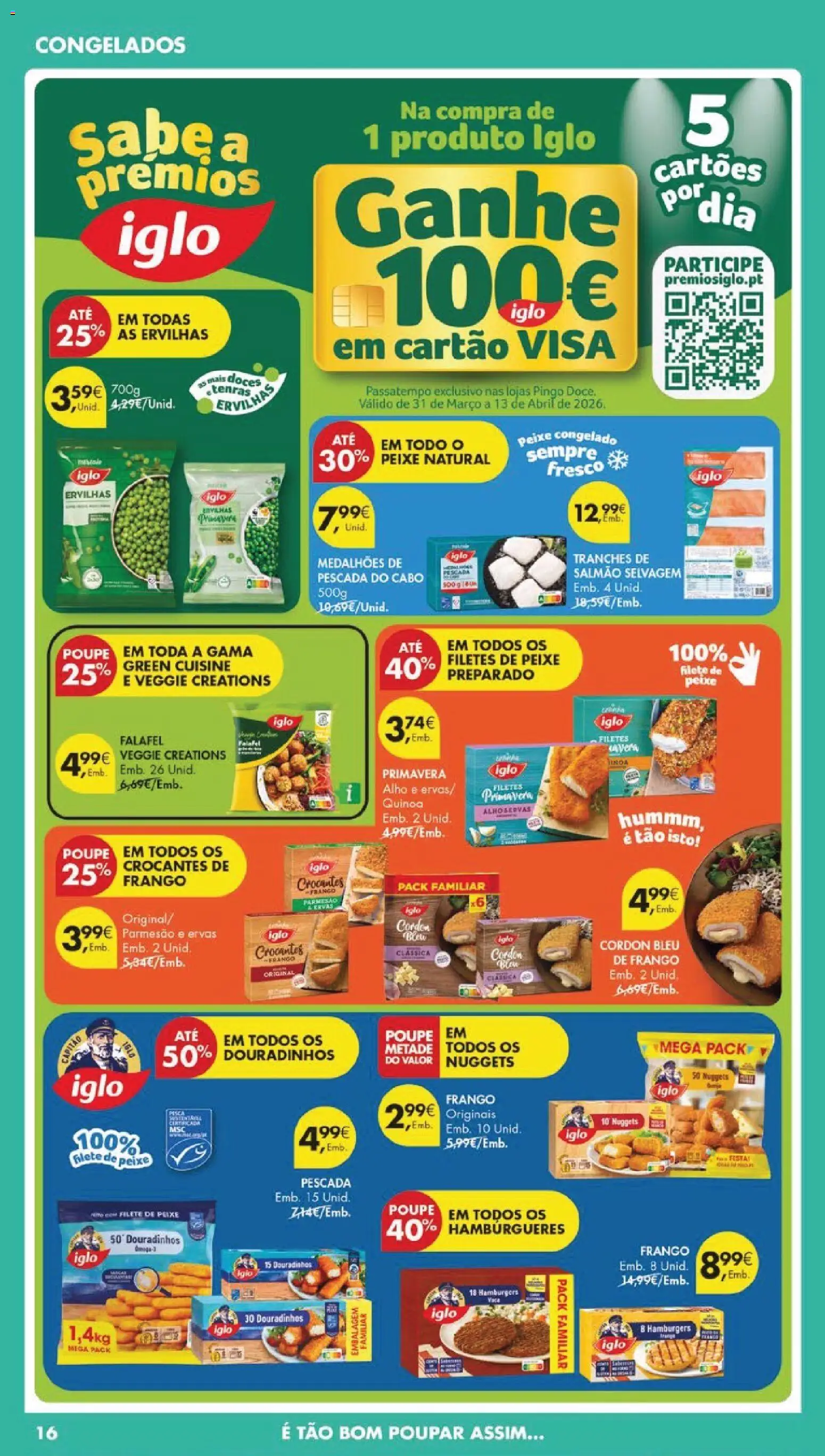 Pingo Doce folheto │ válido de 31.03.2026 | Página: 18 | Produtos: Cabo, Frango, Salmão, Nuggets