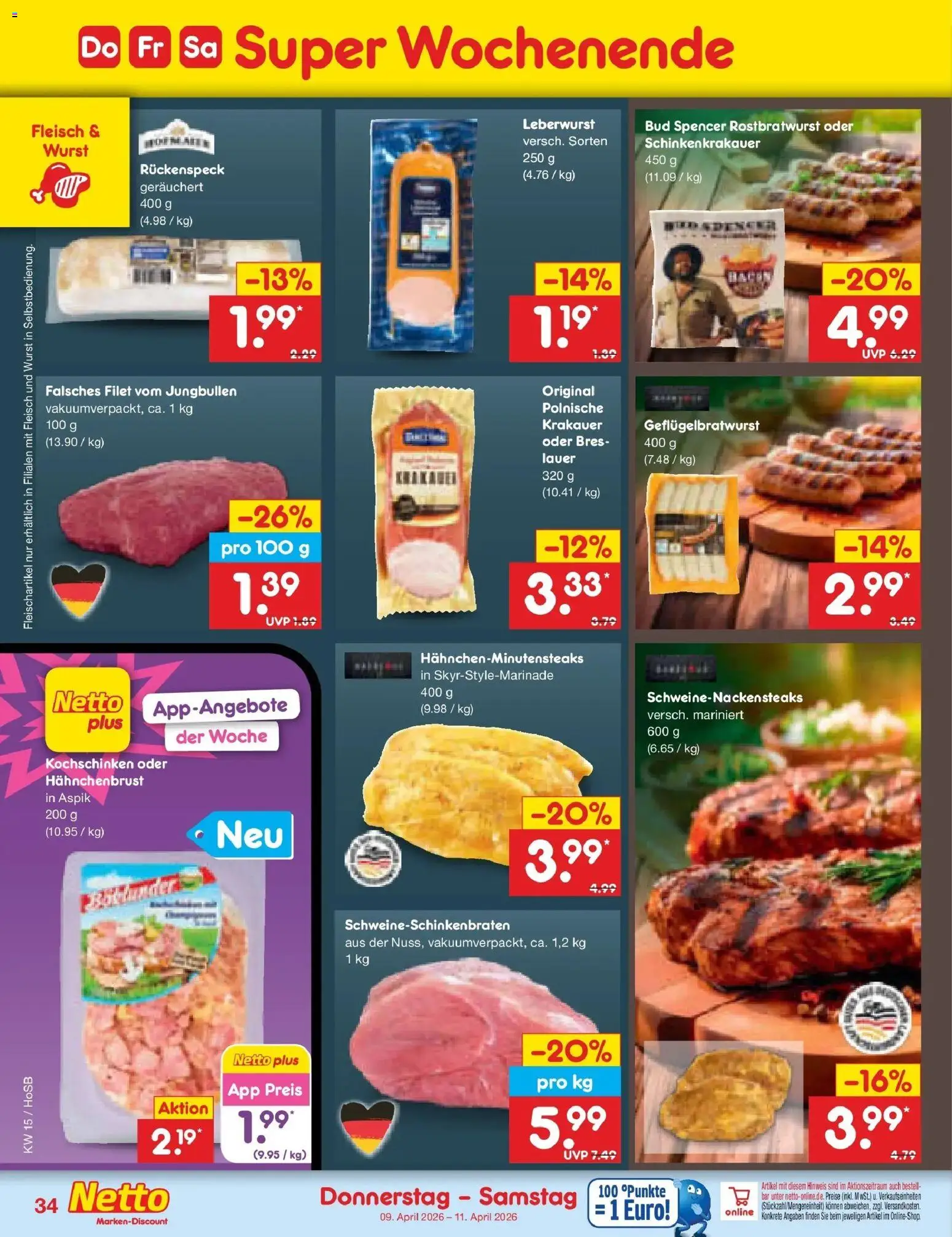Netto Marken-Discount Prospekt Hannover	 – gültig ab 07.04.2026 | Seite: 50 | Produkte: Wurst, Fleisch, Hahnchenbrust