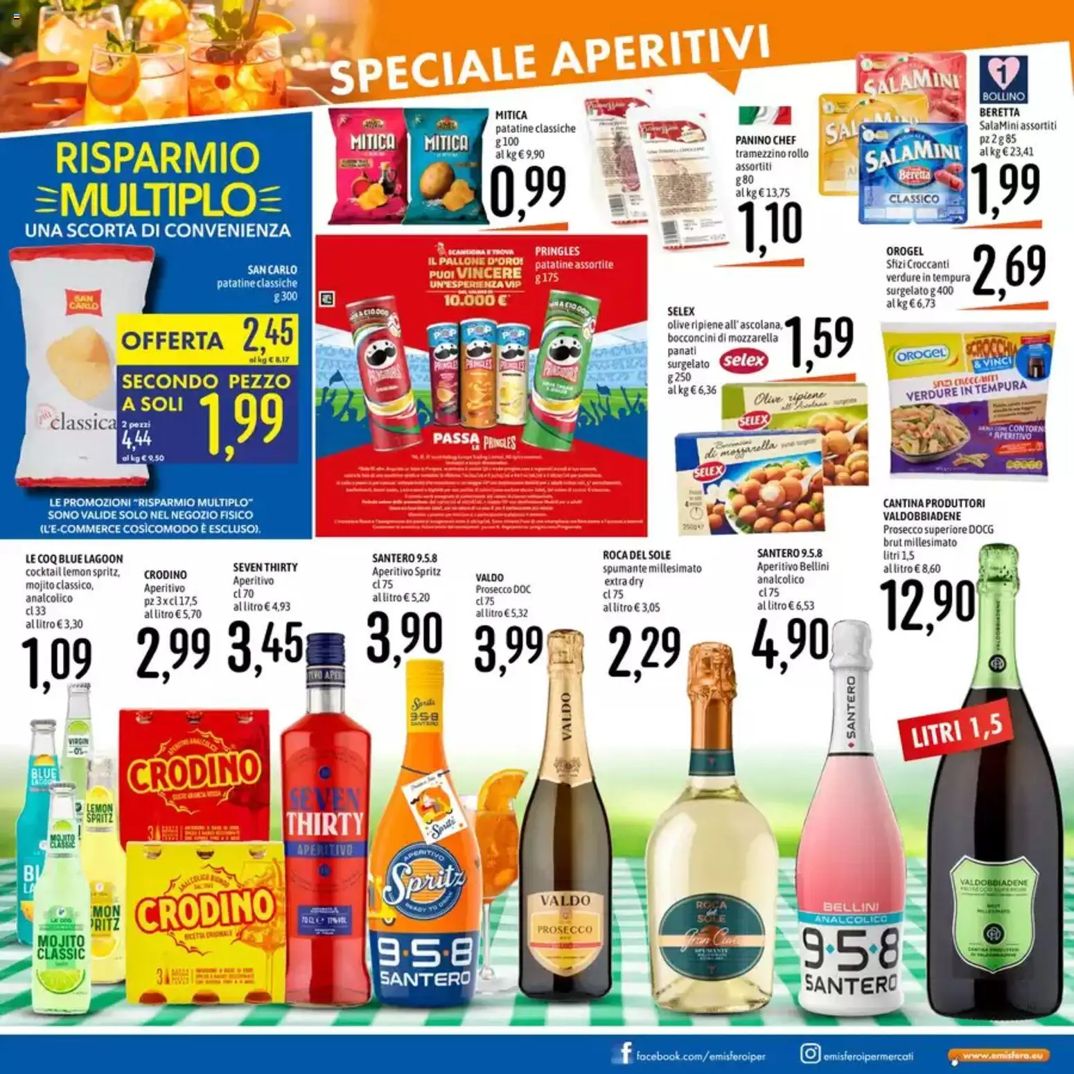 Volantino Emisfero del 20.04.2026 | Pagina: 7 | Prodotti: Patatine, Mozzarella, Spumante, Tramezzino