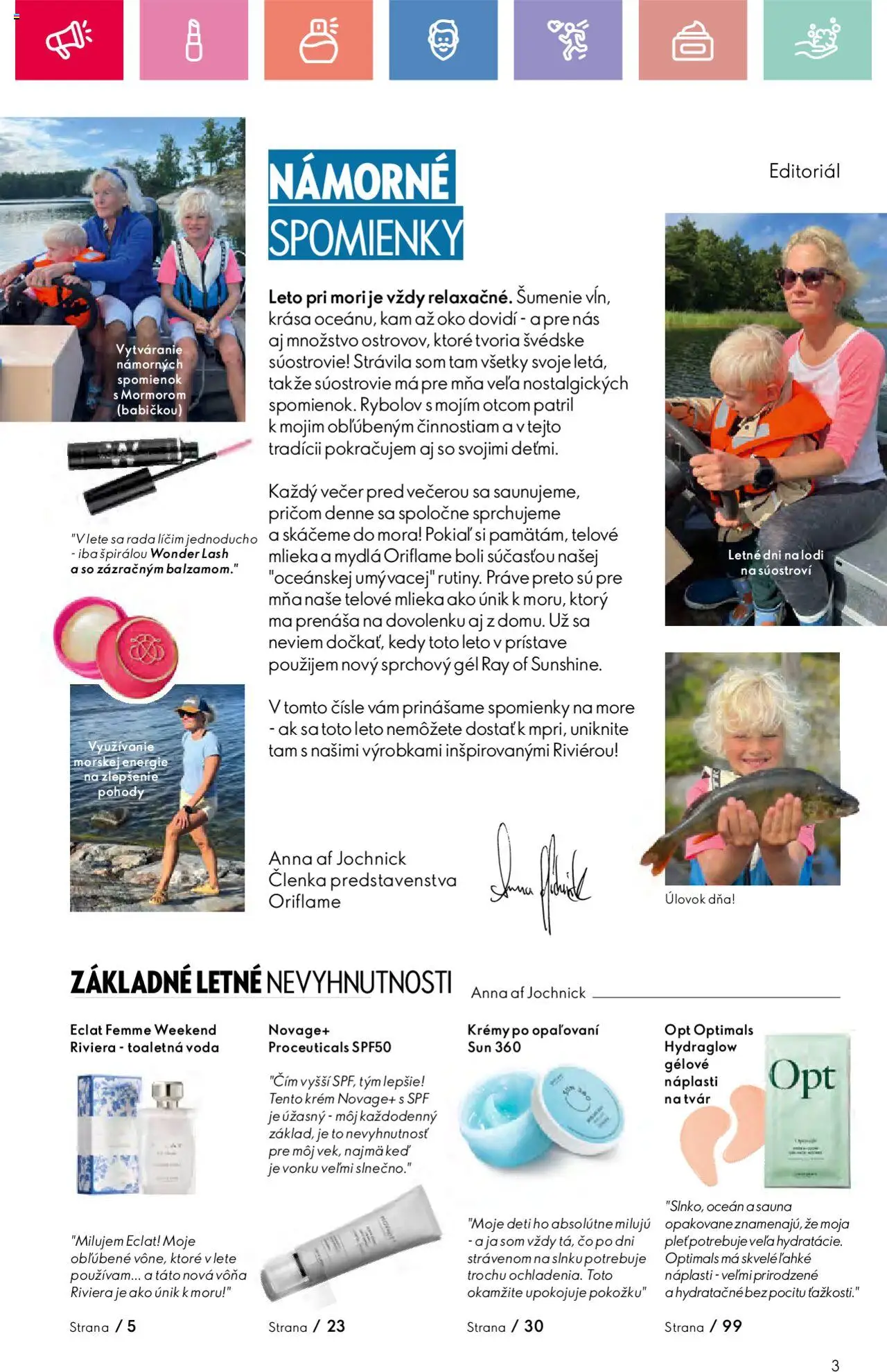 Katalóg Oriflame 9 2025 │ platný od 15.06.2025 | Strana: 3 | Produkty: Toaletná voda, Sprchový gél, Krém, Voda