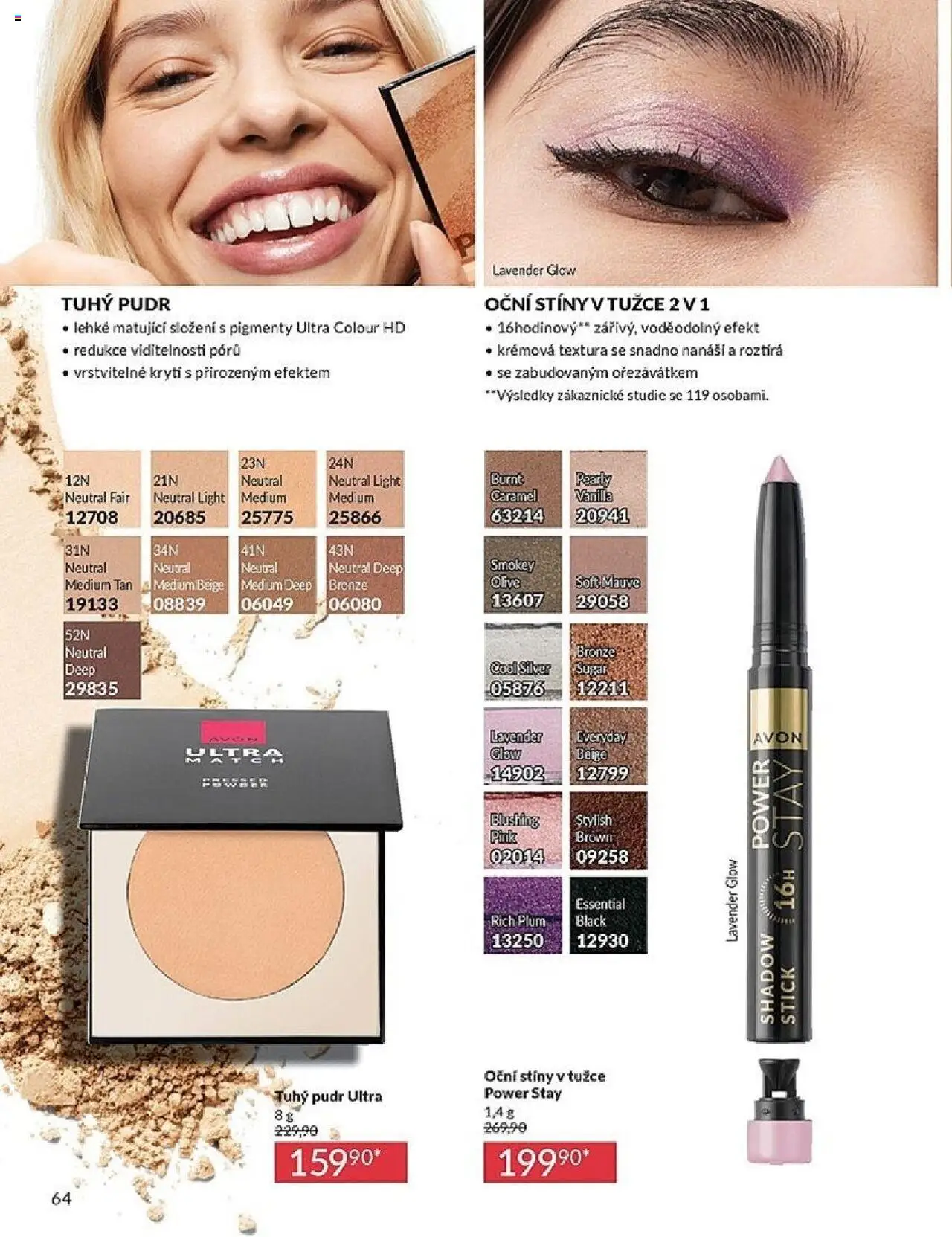 Avon katalog 10/2025 od 01.10.2025 | Strana: 64 | Produkty: Pudr, Oční stíny