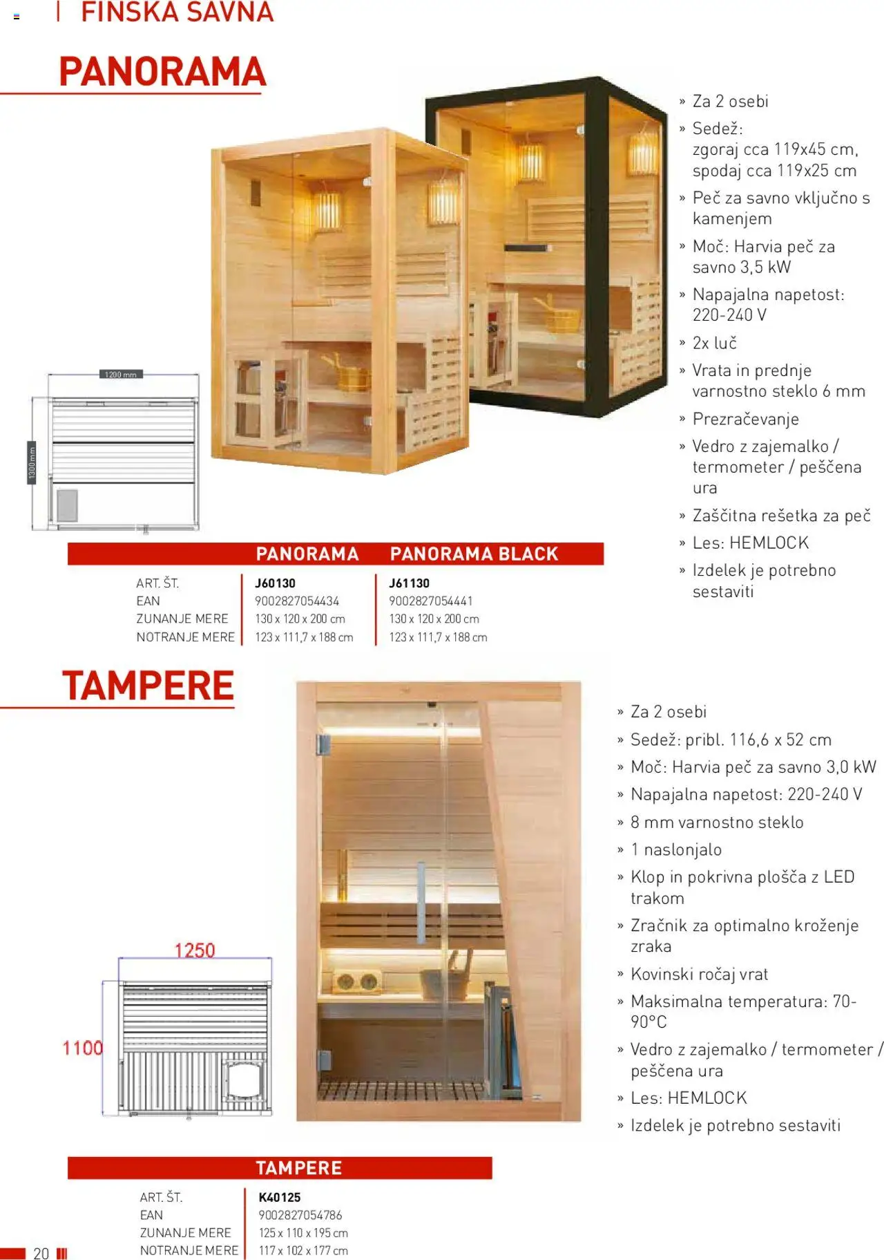 Bauhaus katalog wellness │ velja od 01.01.2025 | Stran: 20 | Izdelki: Ura, Termometer, Vedro, Vrata