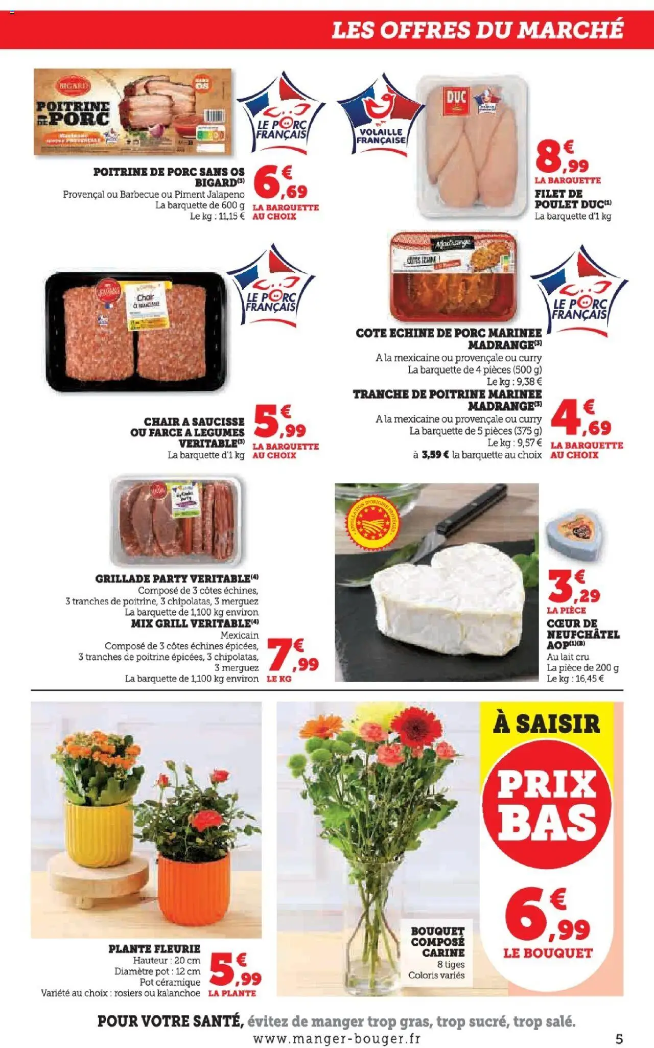  | Page: 5 | Produits: Volaille, Merguez, Saucisse, Cote échine de porc