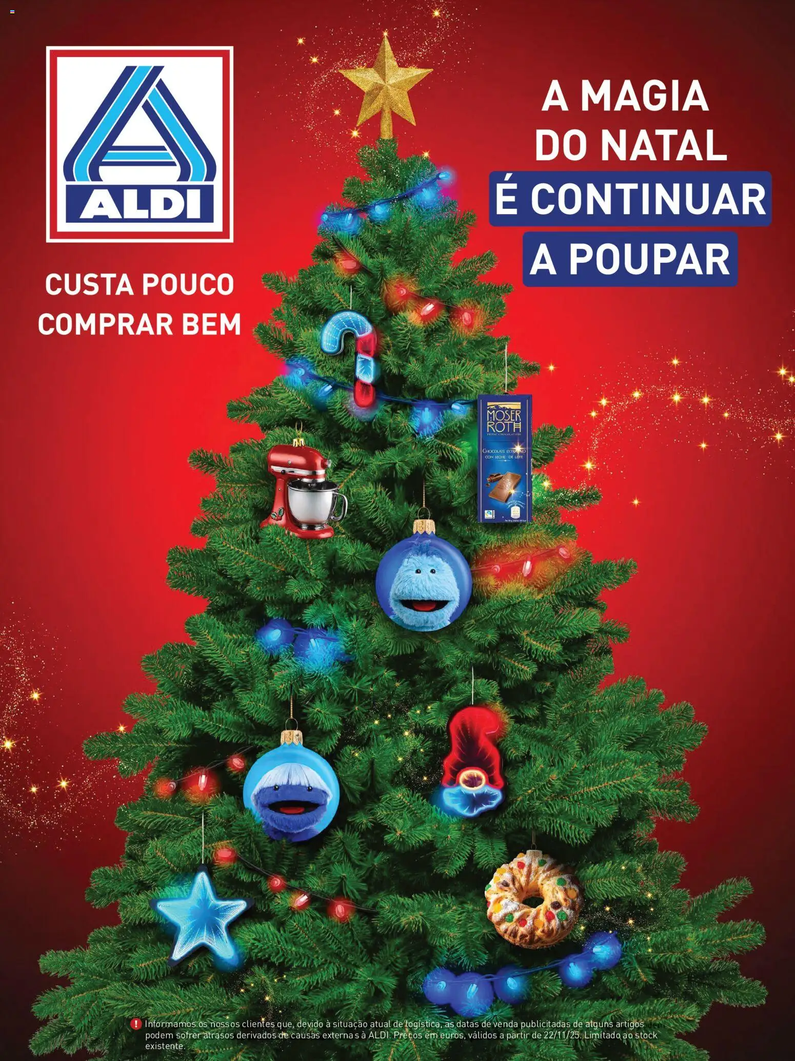 Aldi folheto │ válido de 22.11.2025 | Página: 1 | Produtos: Leite, Chocolate