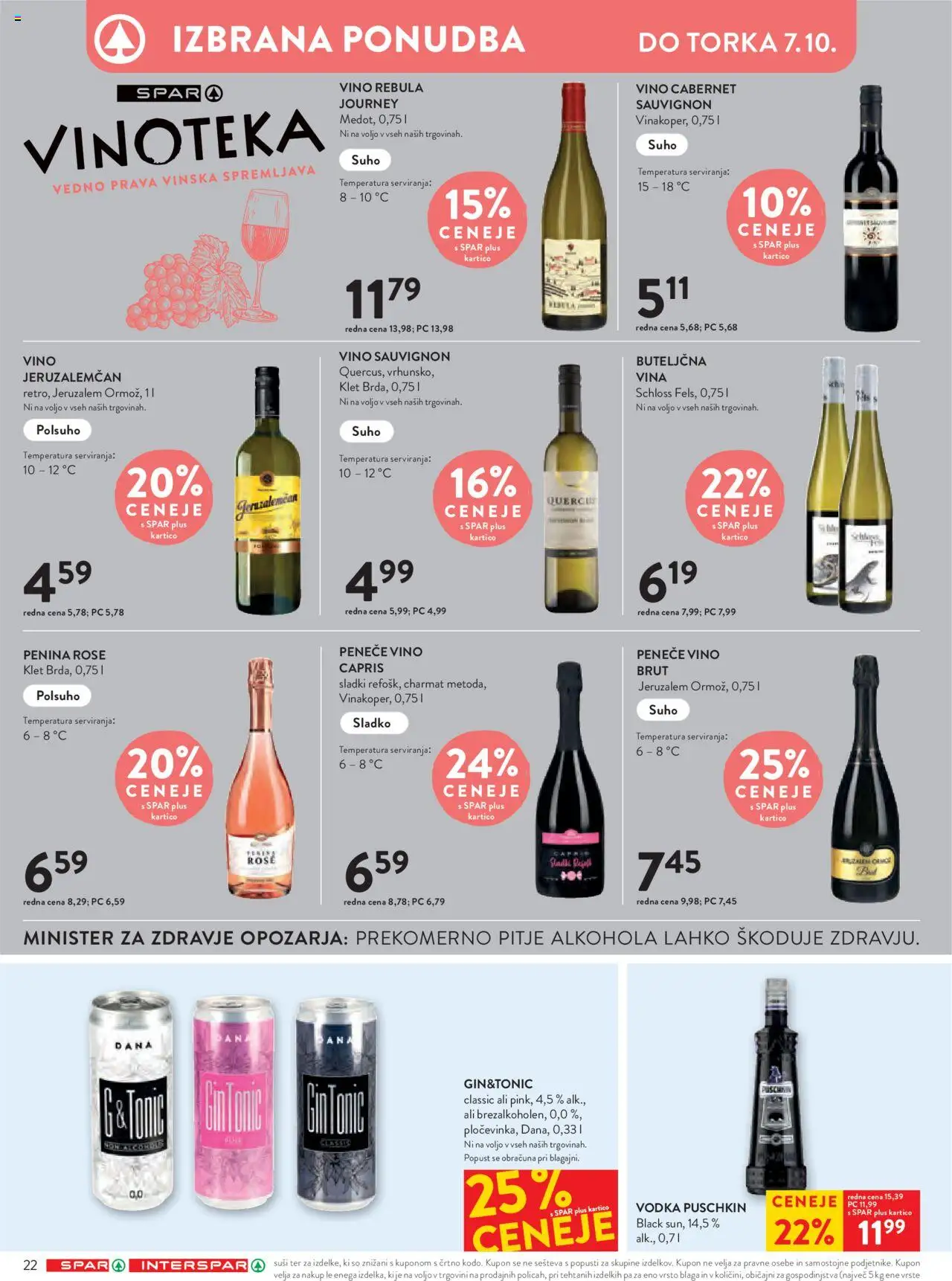 Novi Spar katalog ponudbe – veljaven od 01.10.2025 | Stran: 28 | Izdelki: Penina, Suši, Vino, Vodka